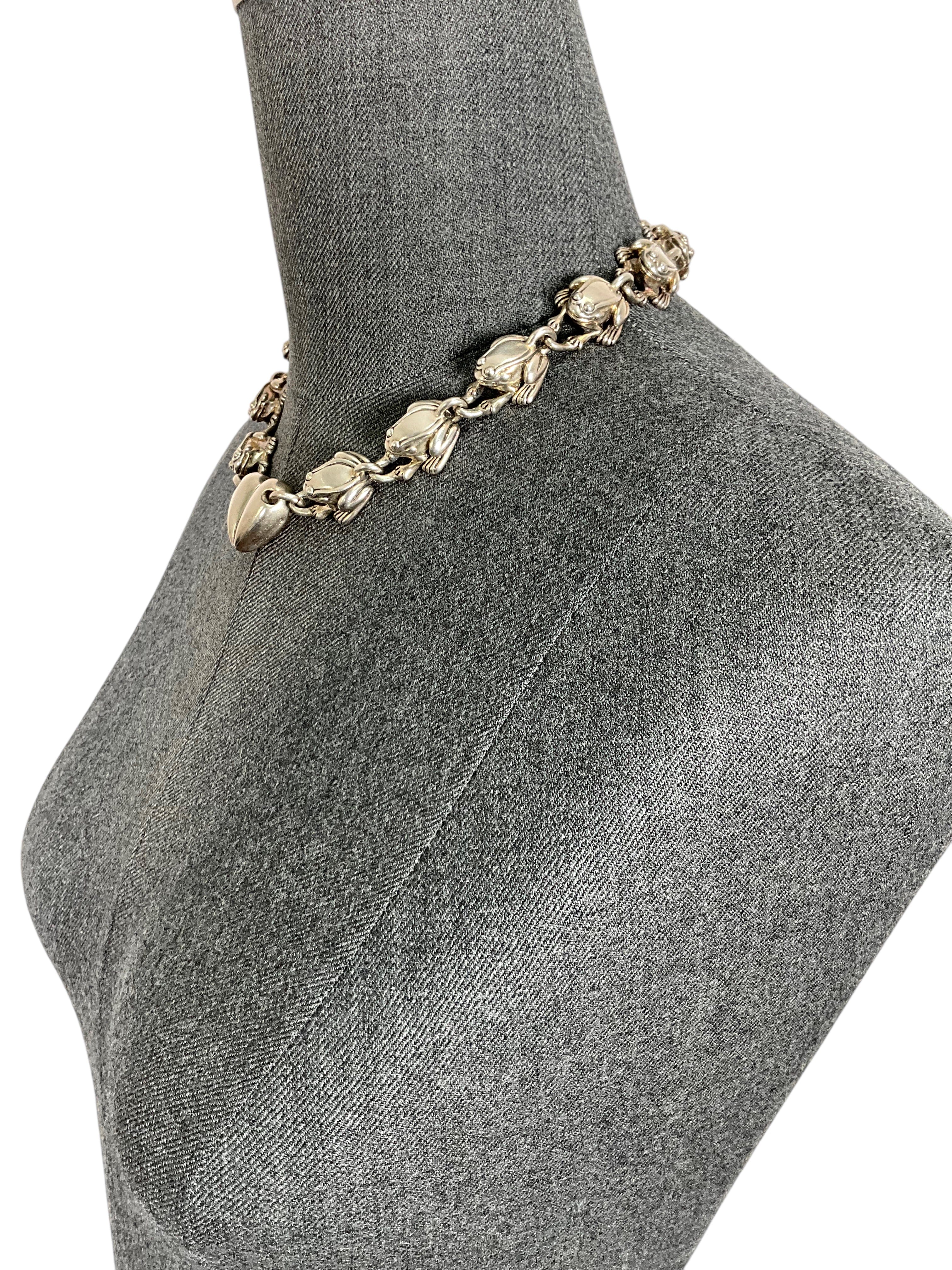 Barry Kieselstein-Cord Sterling Silver Frog Necklace