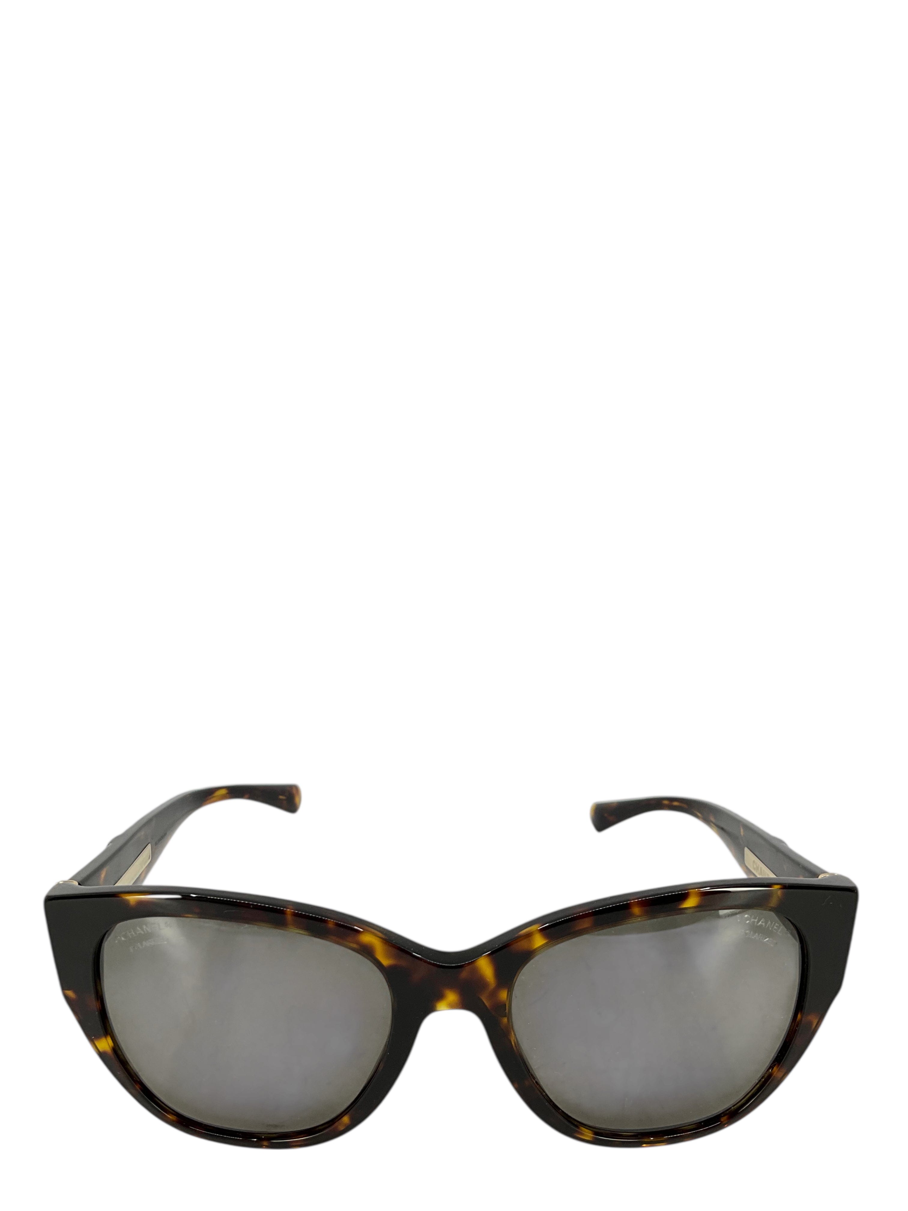 CHANEL Acetate Polarized Butterfly CC Sunglasses 5412
