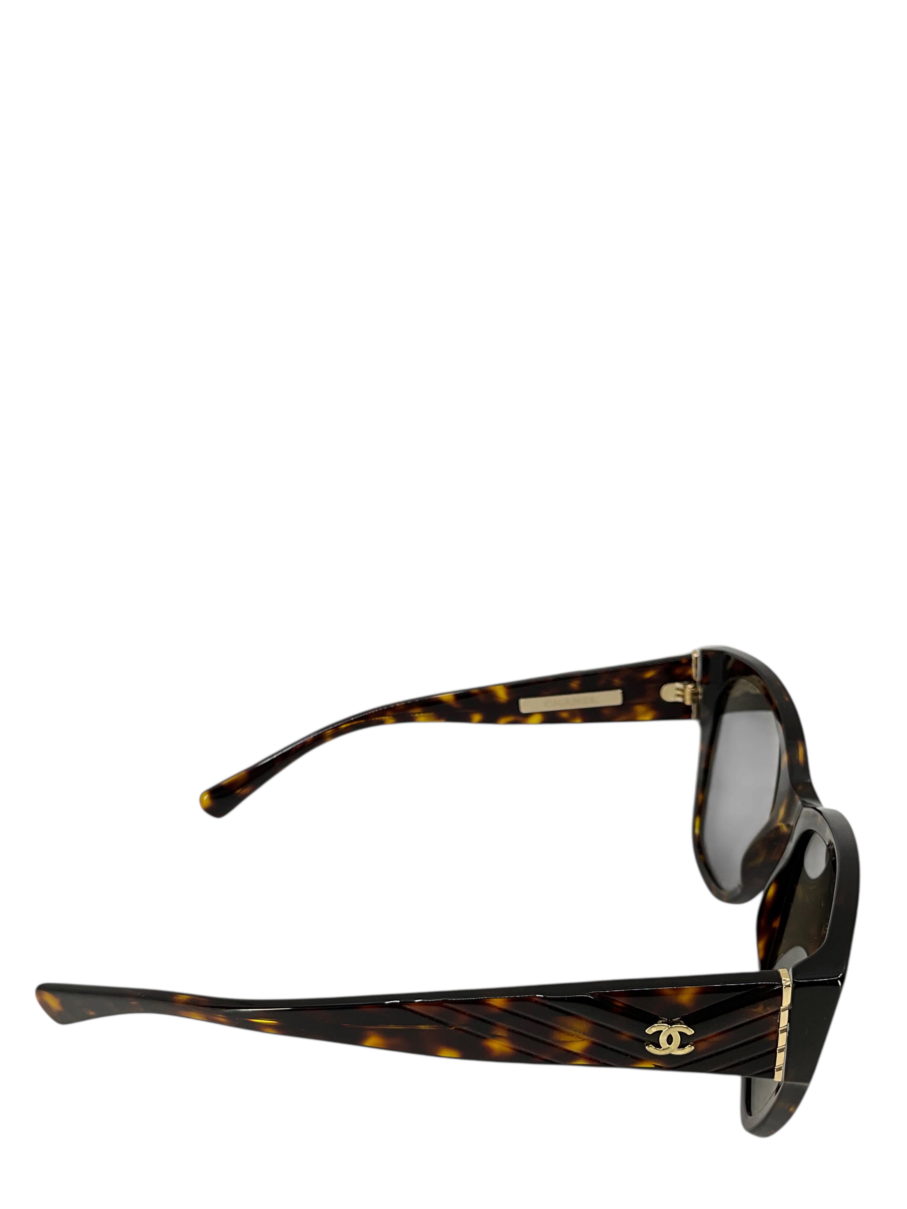 CHANEL Acetate Polarized Butterfly CC Sunglasses 5412