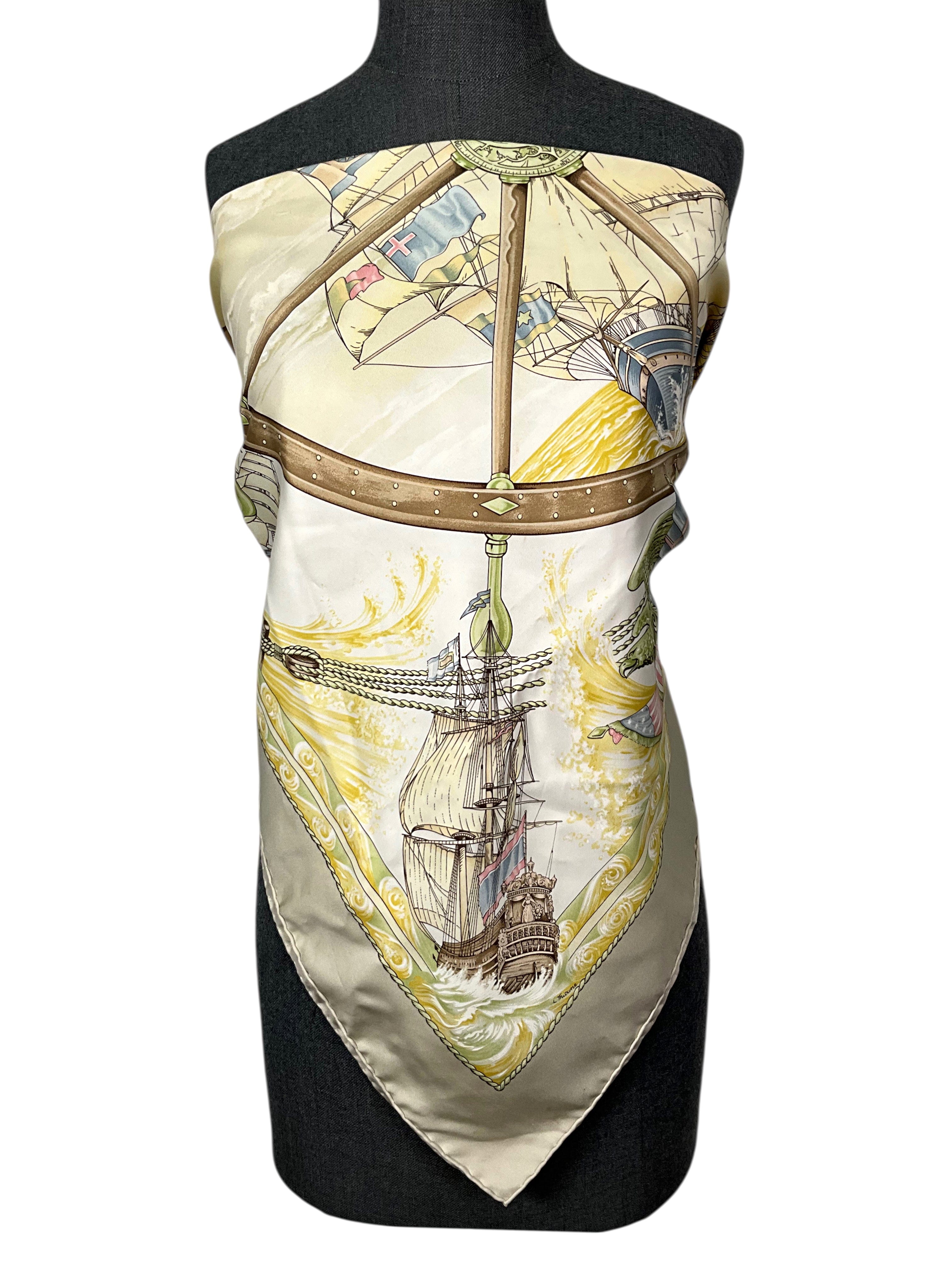 HERMES Vive le Vent Silk Scarf 90