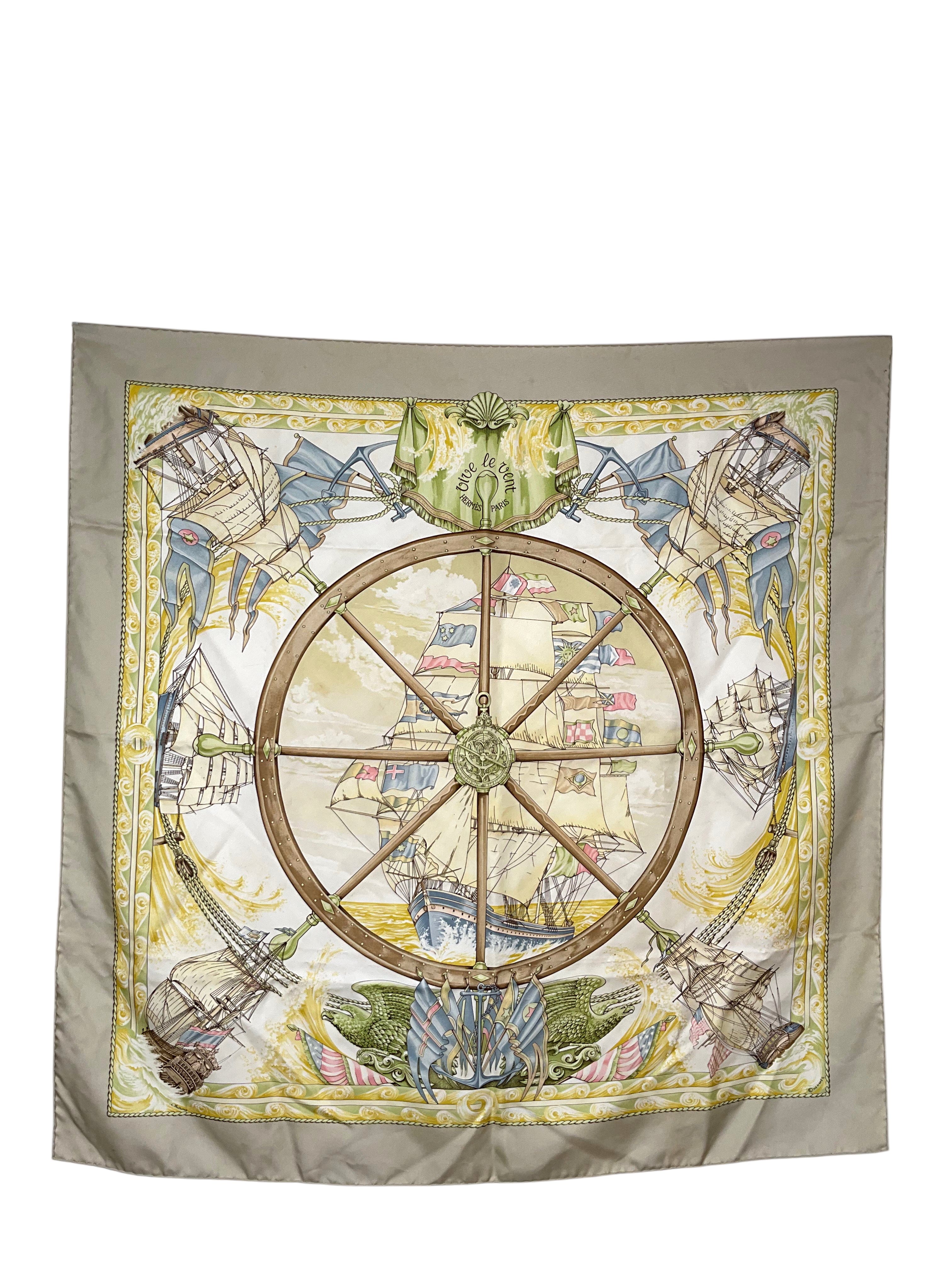 HERMES Vive le Vent Silk Scarf 90