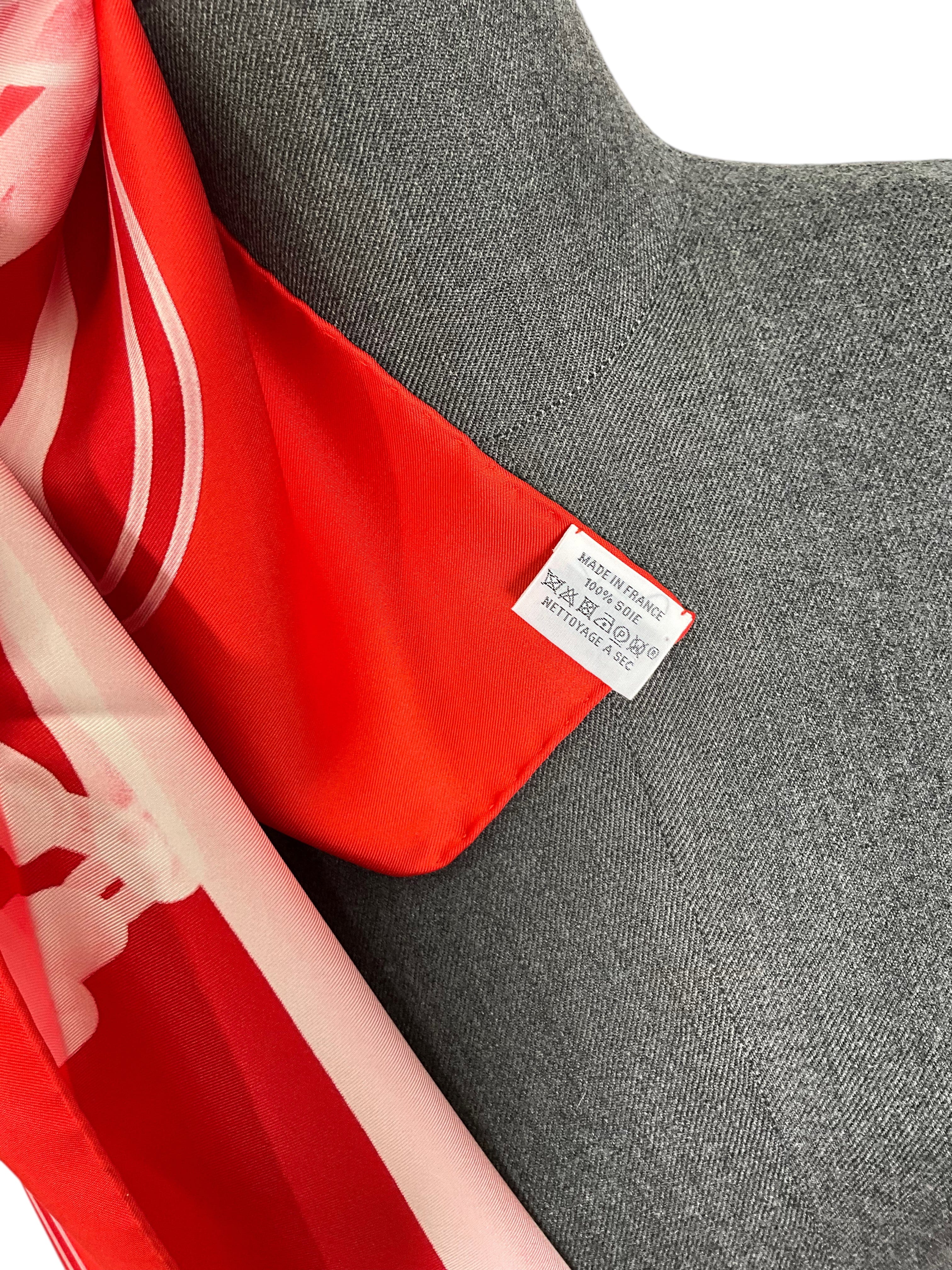 HERMES Please Check In Silk Scarf 90 NEW