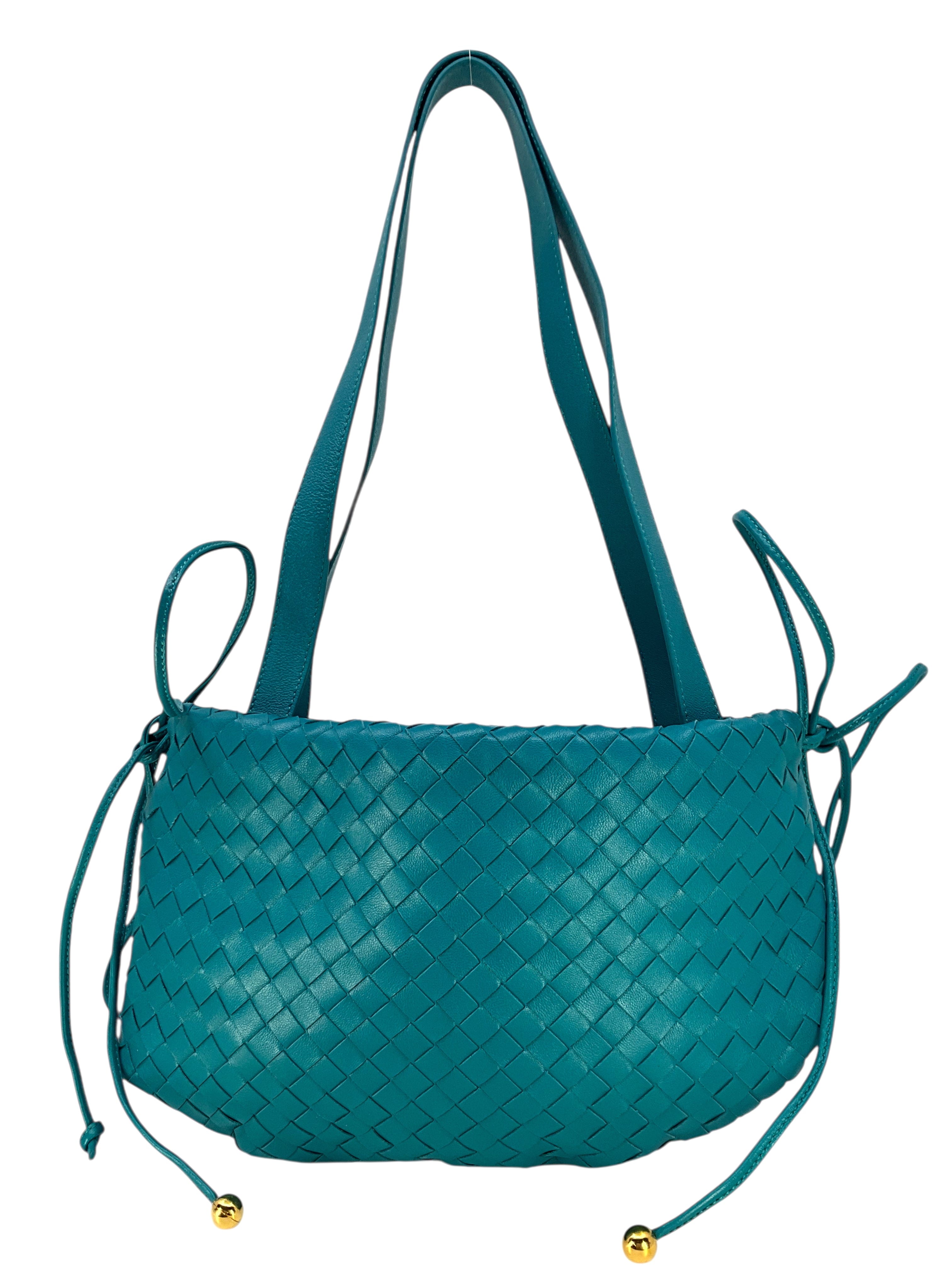 Bottega Veneta Woven Leather Small Bulb Shoulder Bag