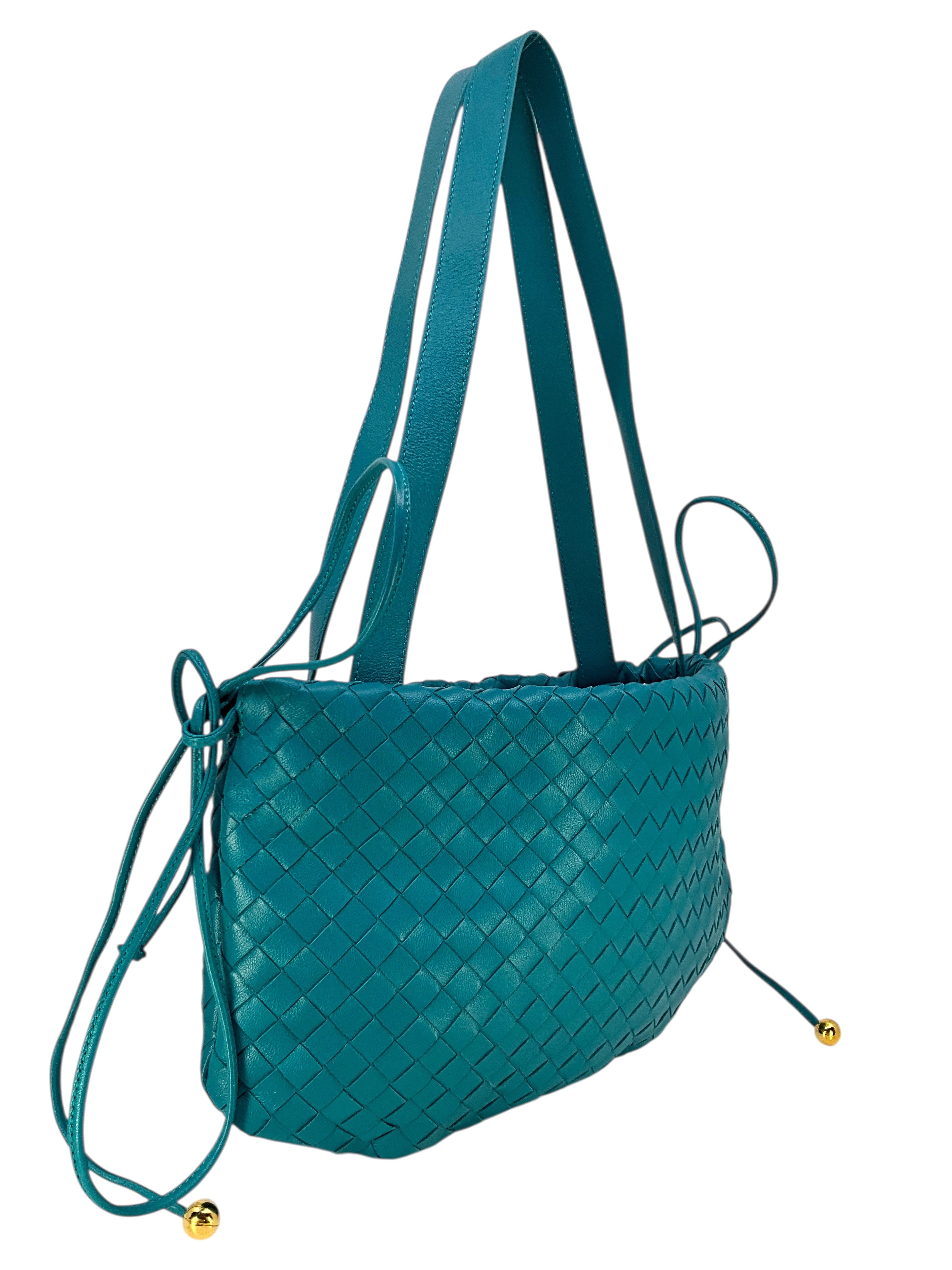 Bottega Veneta Woven Leather Small Bulb Shoulder Bag