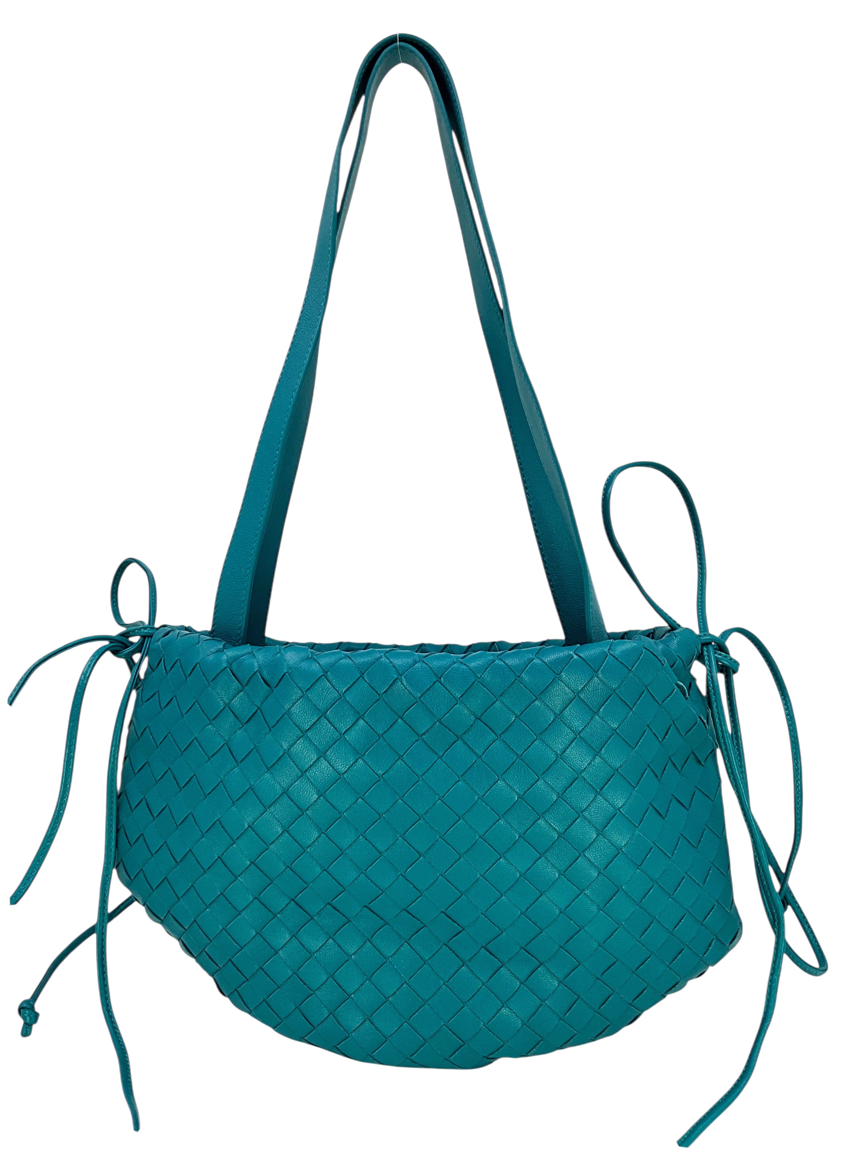 Bottega Veneta Woven Leather Small Bulb Shoulder Bag
