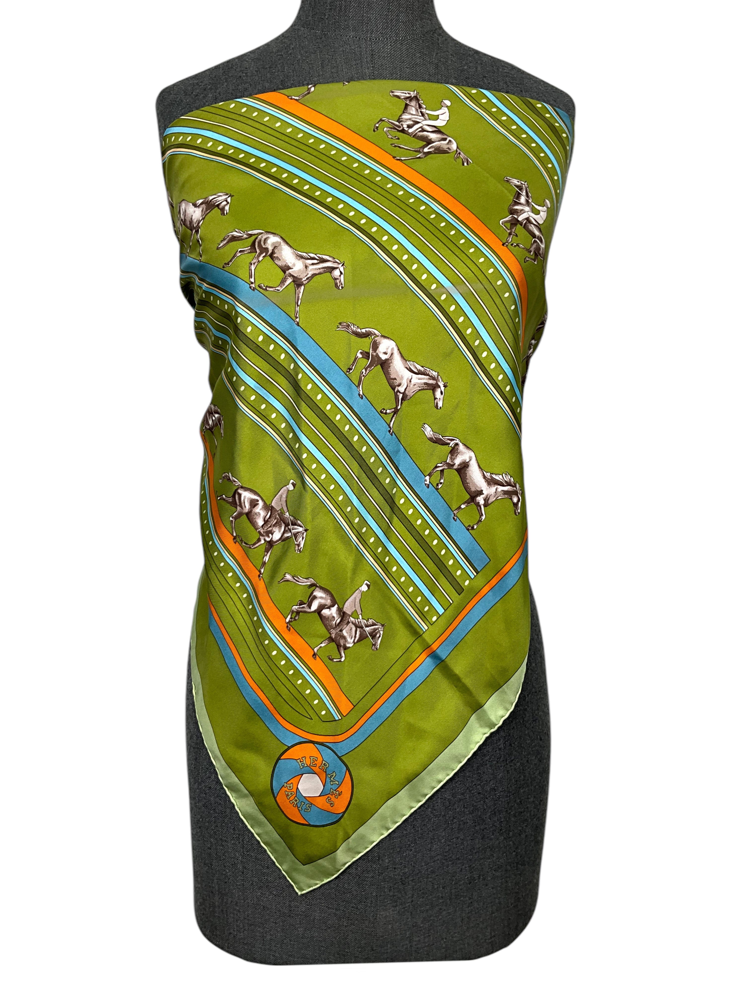 HERMES Sequences Silk Scarf 90