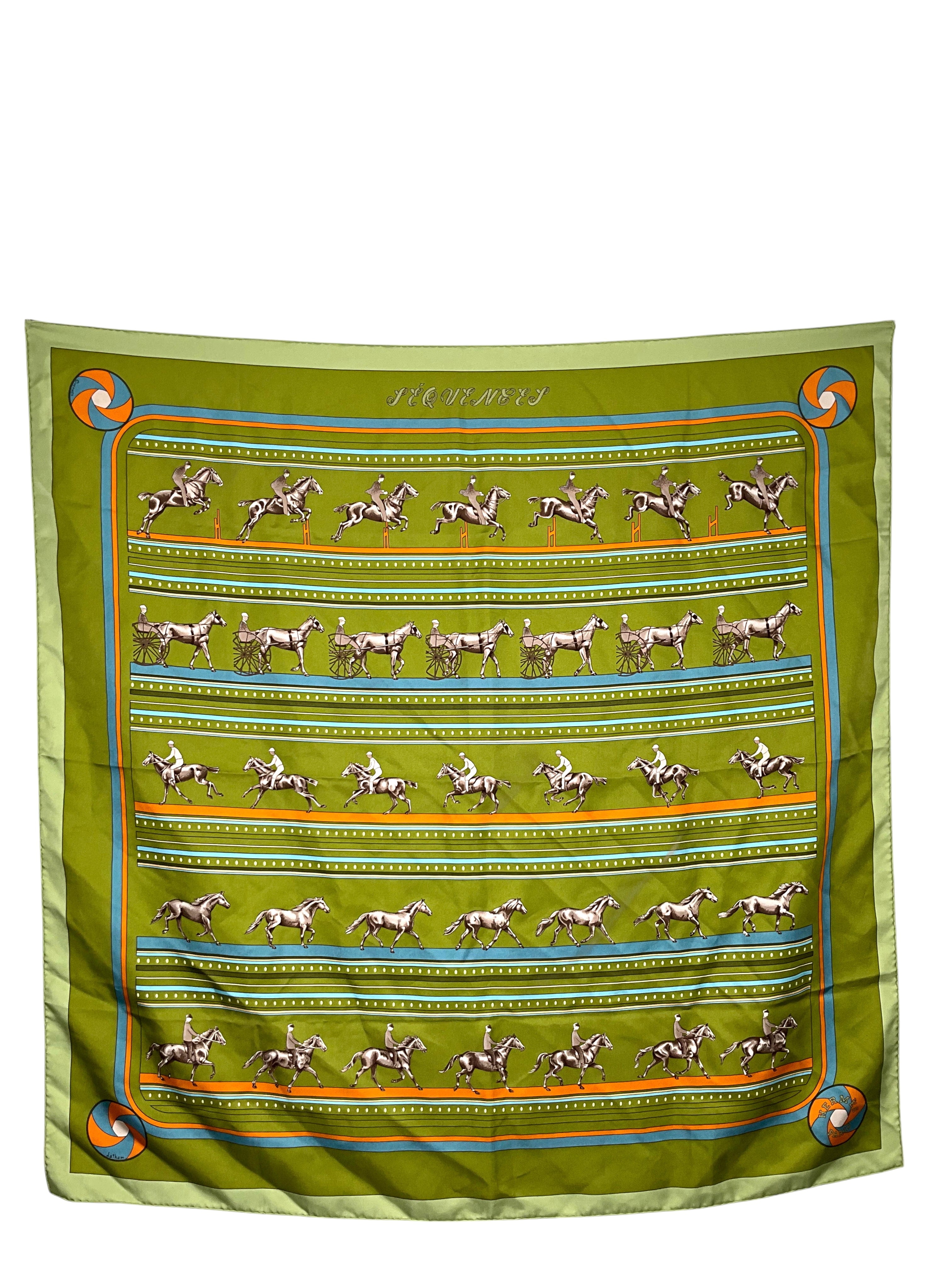 HERMES Sequences Silk Scarf 90