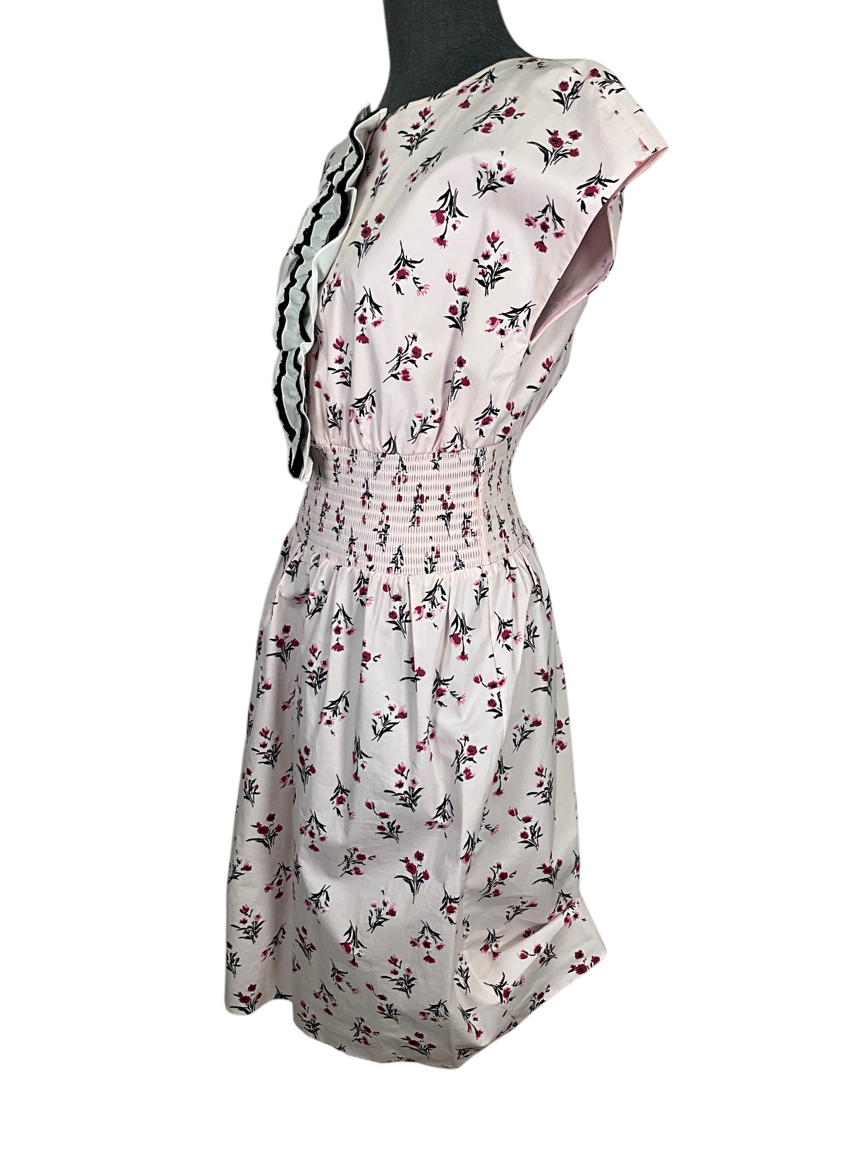 PRADA Floral Printed Cotton Dress Size S