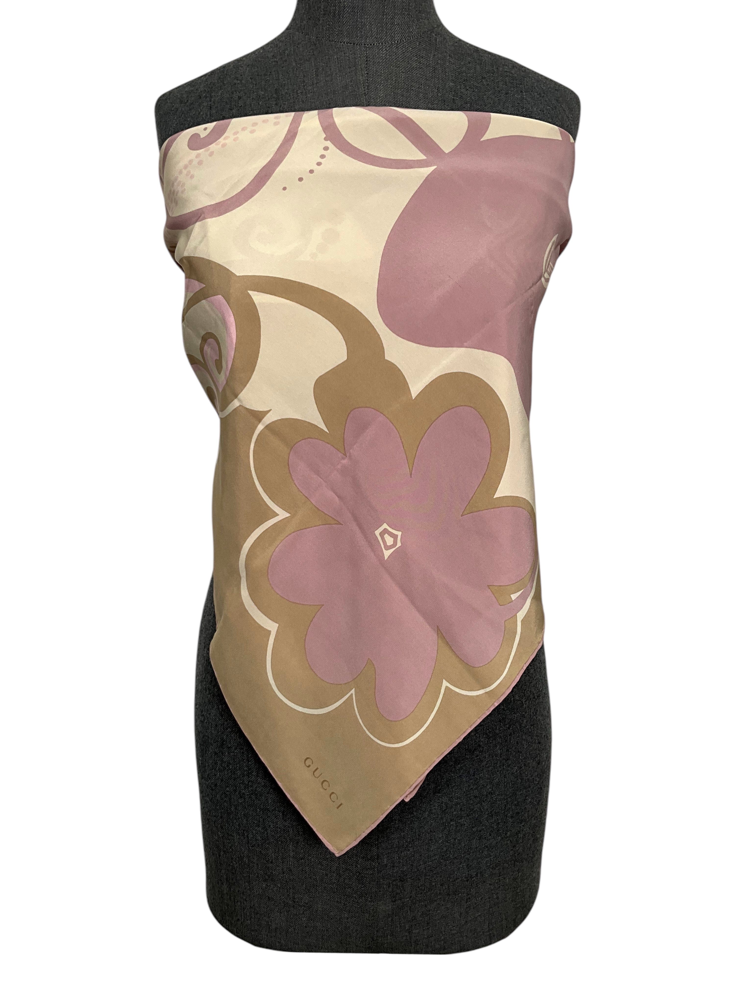 Gucci Floral Silk Scarf