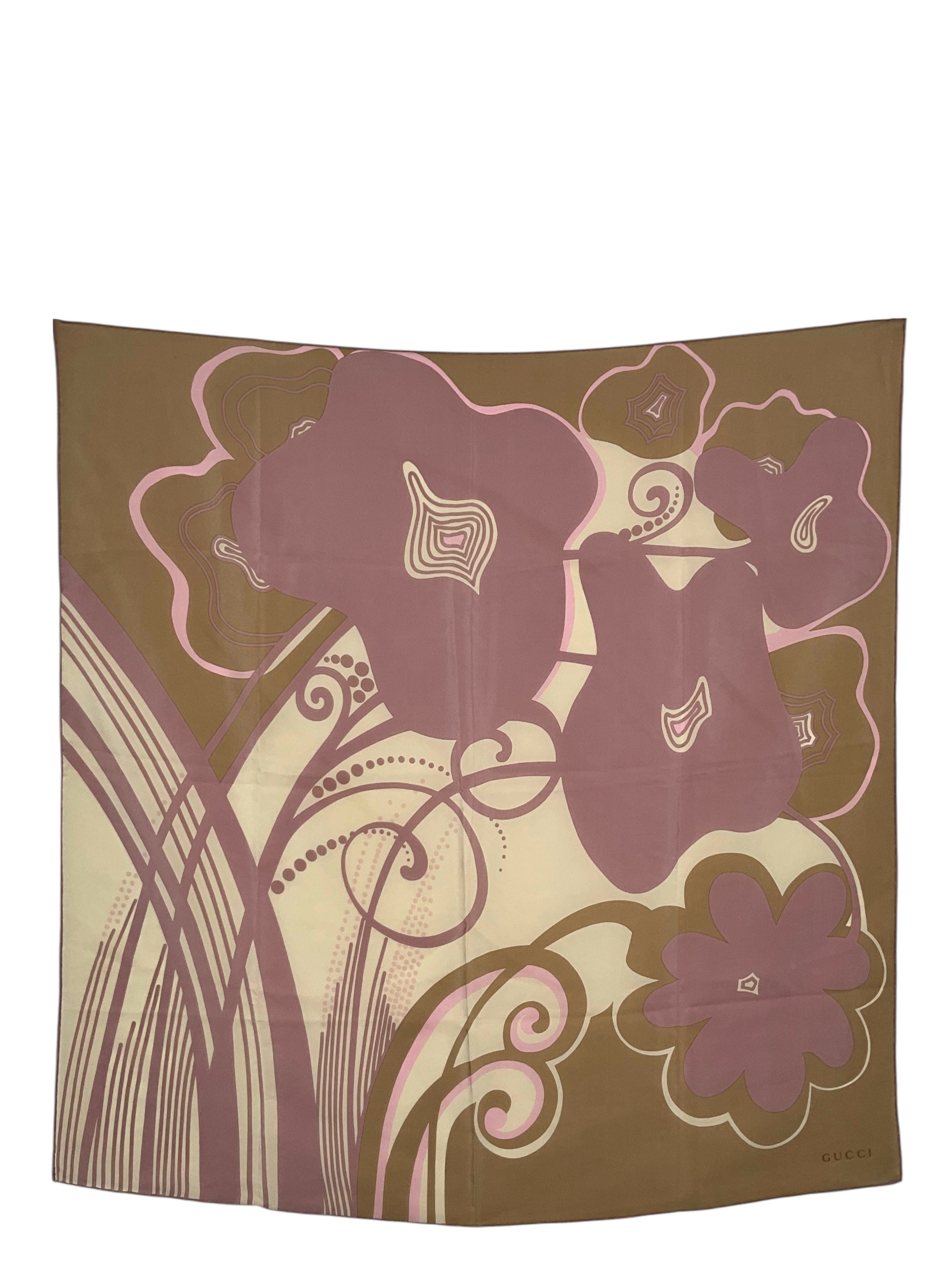 Gucci Floral Silk Scarf