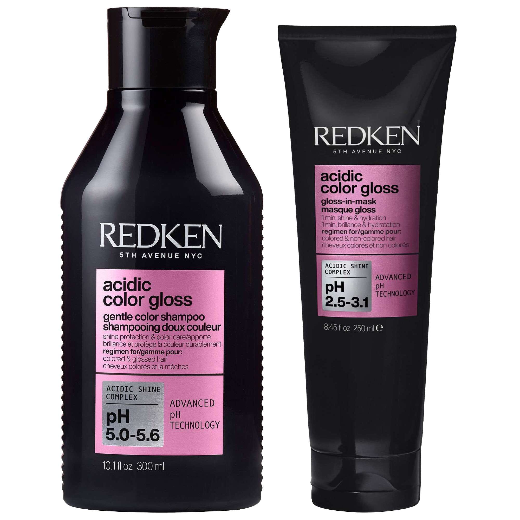 Redken Duo: Acidic Color Gloss Shampoo 300ml & 1 Min Gloss-in-Mask 250ml
