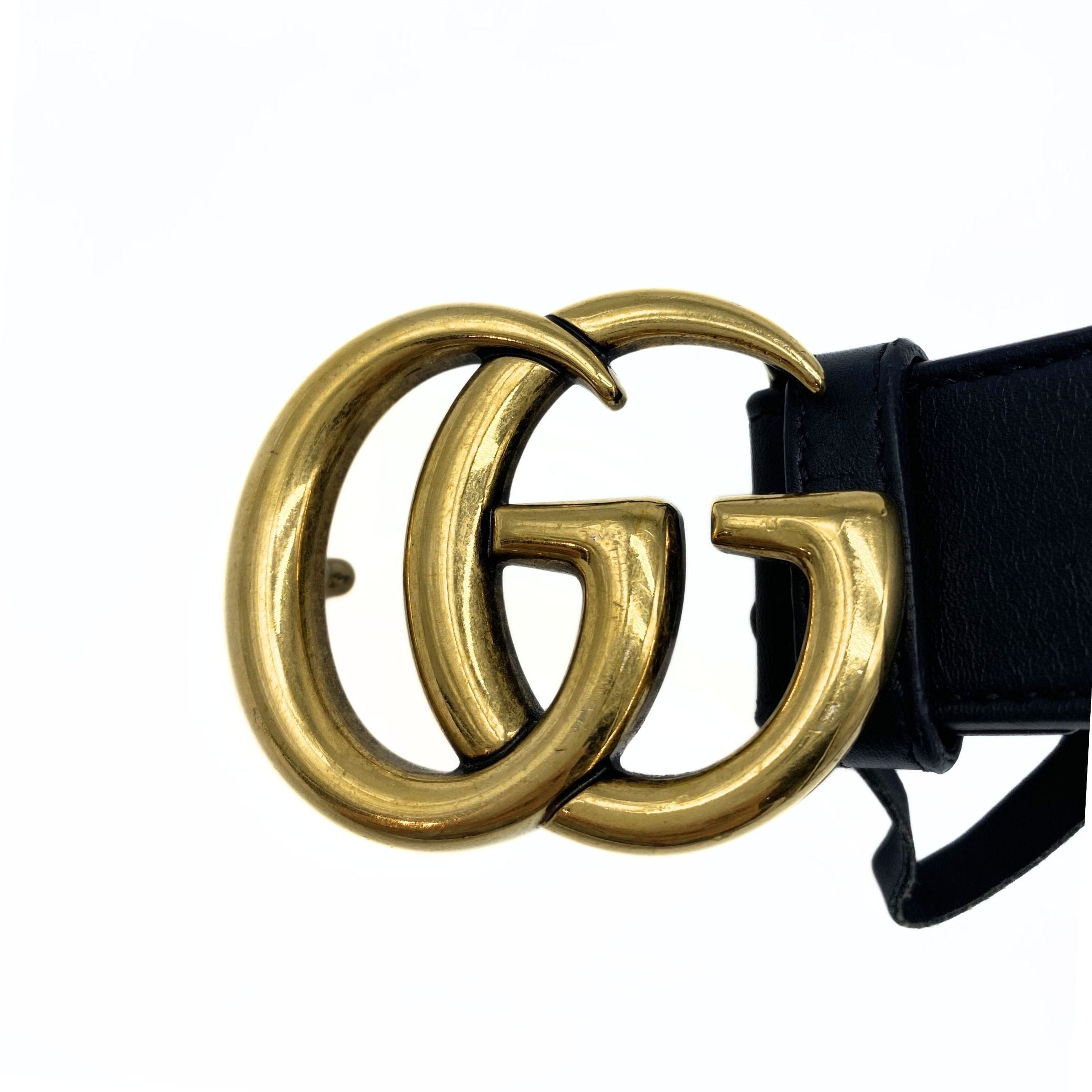 Gucci Black Gold Marmont Belt
