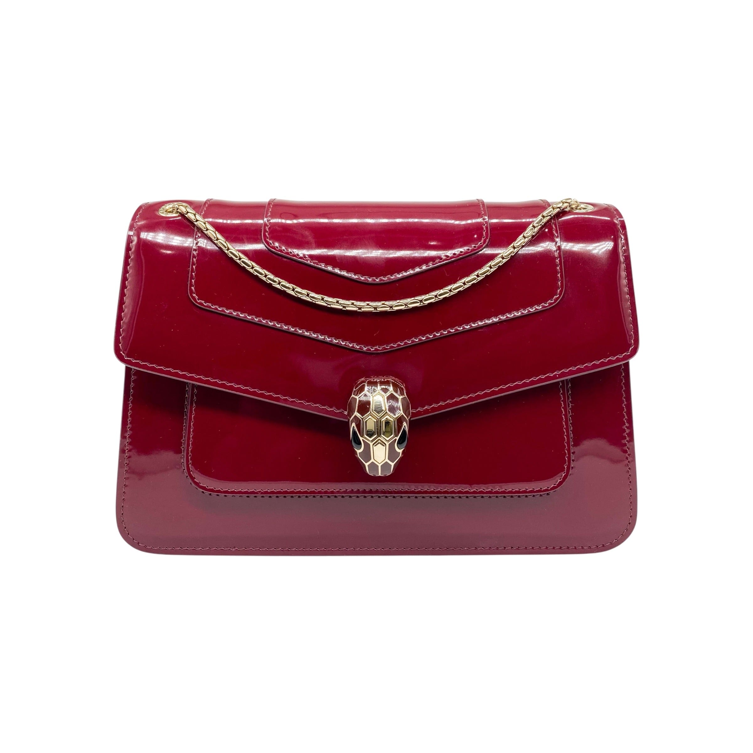 Bulgari Burgundy Serpenti Forever Crossbody Bag