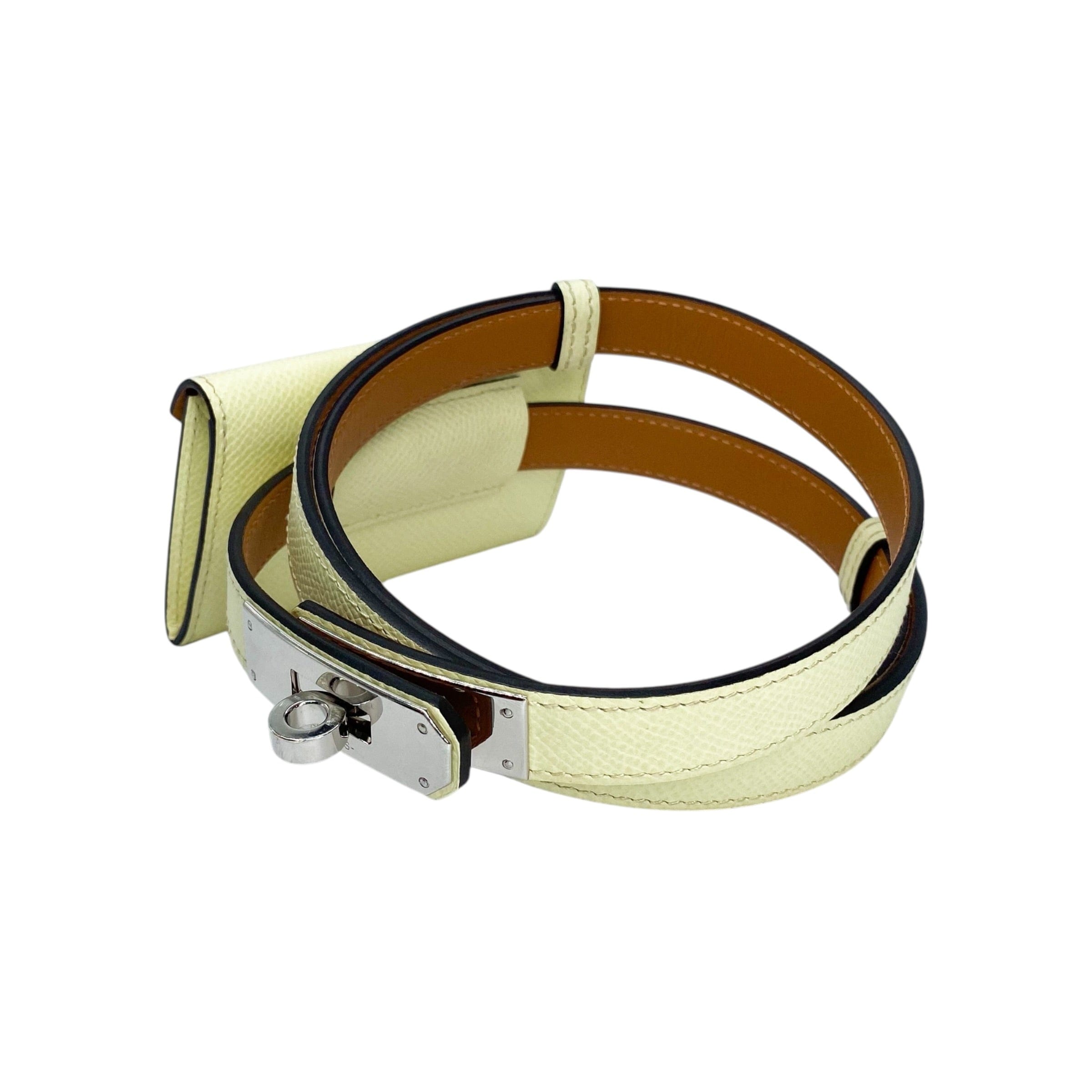 Hermes Jaune Milton Kelly Pochette Belt