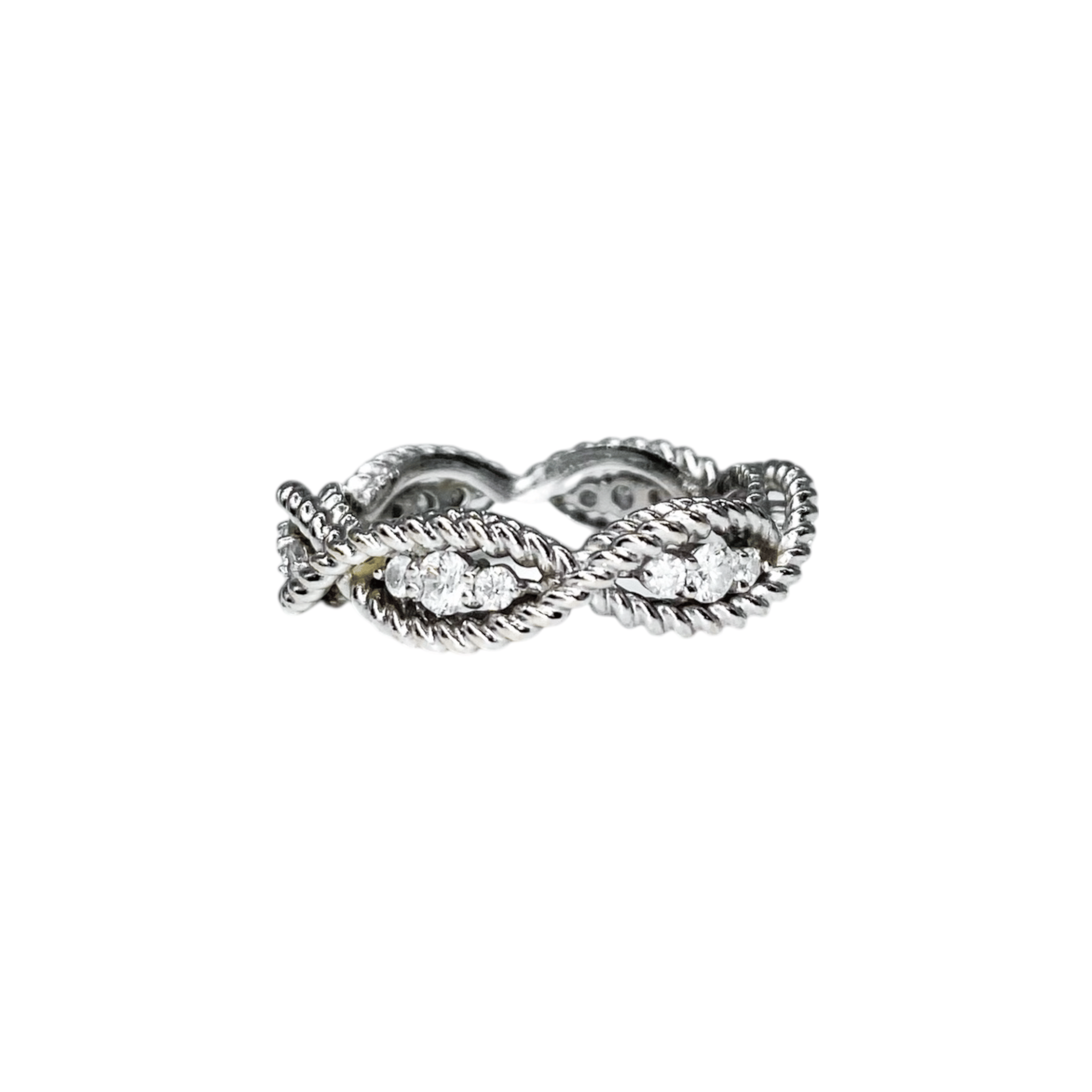 Roberto Coin White Gold Diamond Ruby Inside Ring