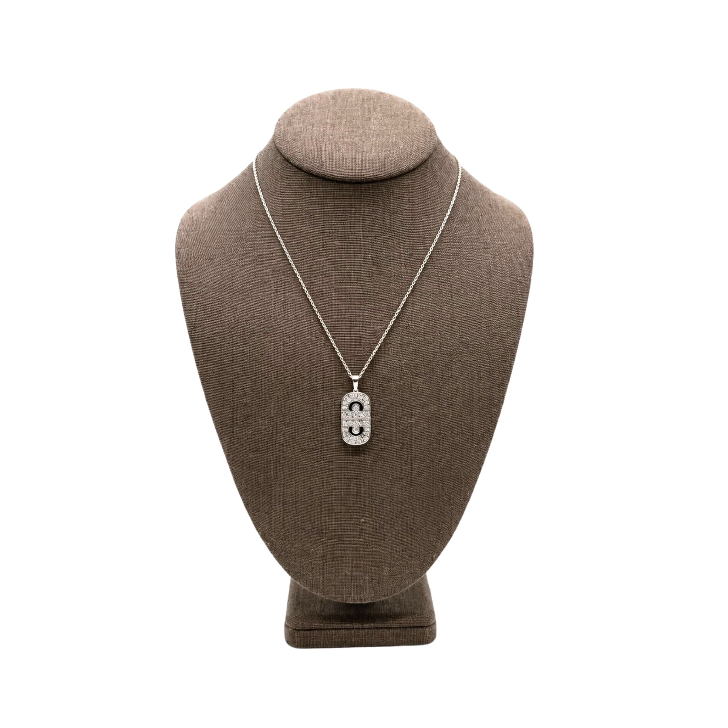 Bulgari White Gold Diamond Parentesi Necklace