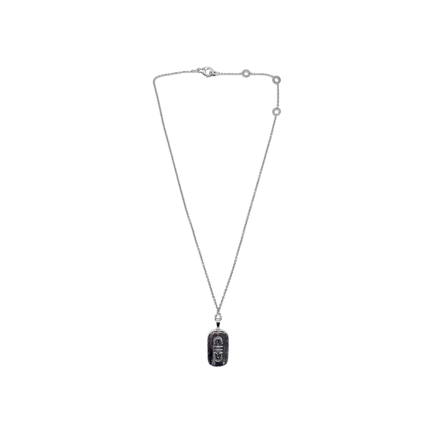 Bulgari White Gold Diamond Parentesi Necklace