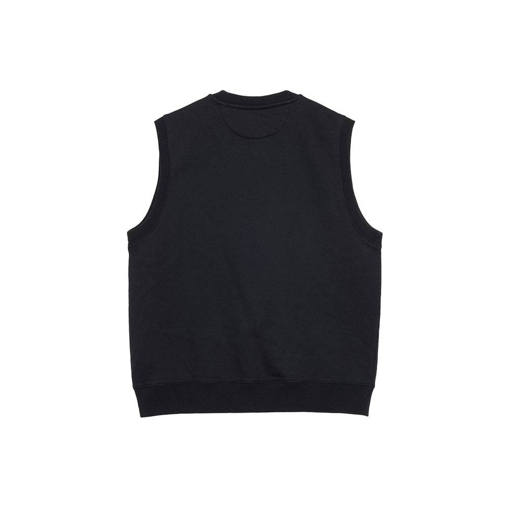 Stüssy Stock Fleece Vest - Black