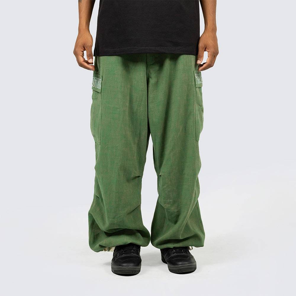 Pleasures Visitor Wide Fit Cargo Pants - Green