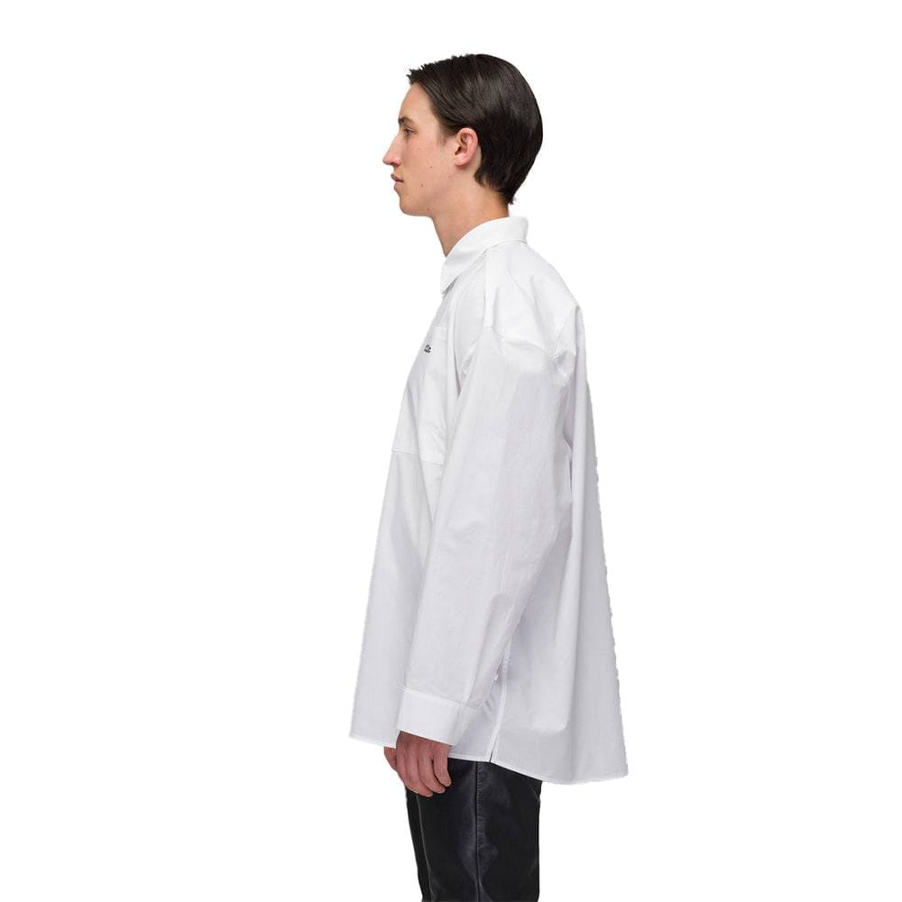032c ‘Half Moon’ Wide Shoulder Shirt - White