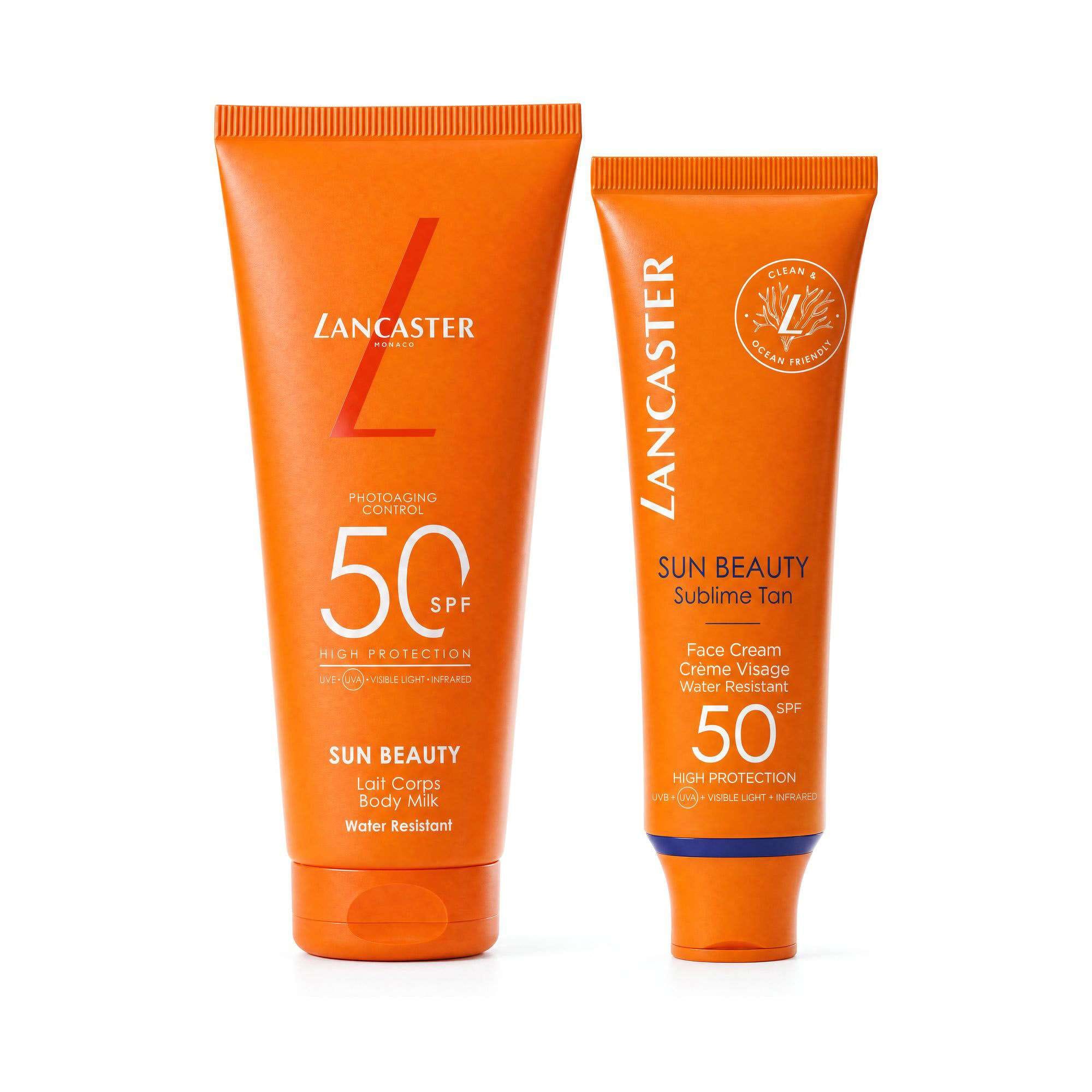 Lancaster Duo: Sublime Tan Face Cream SPF50 50ml & Body Milk SPF50 100ml