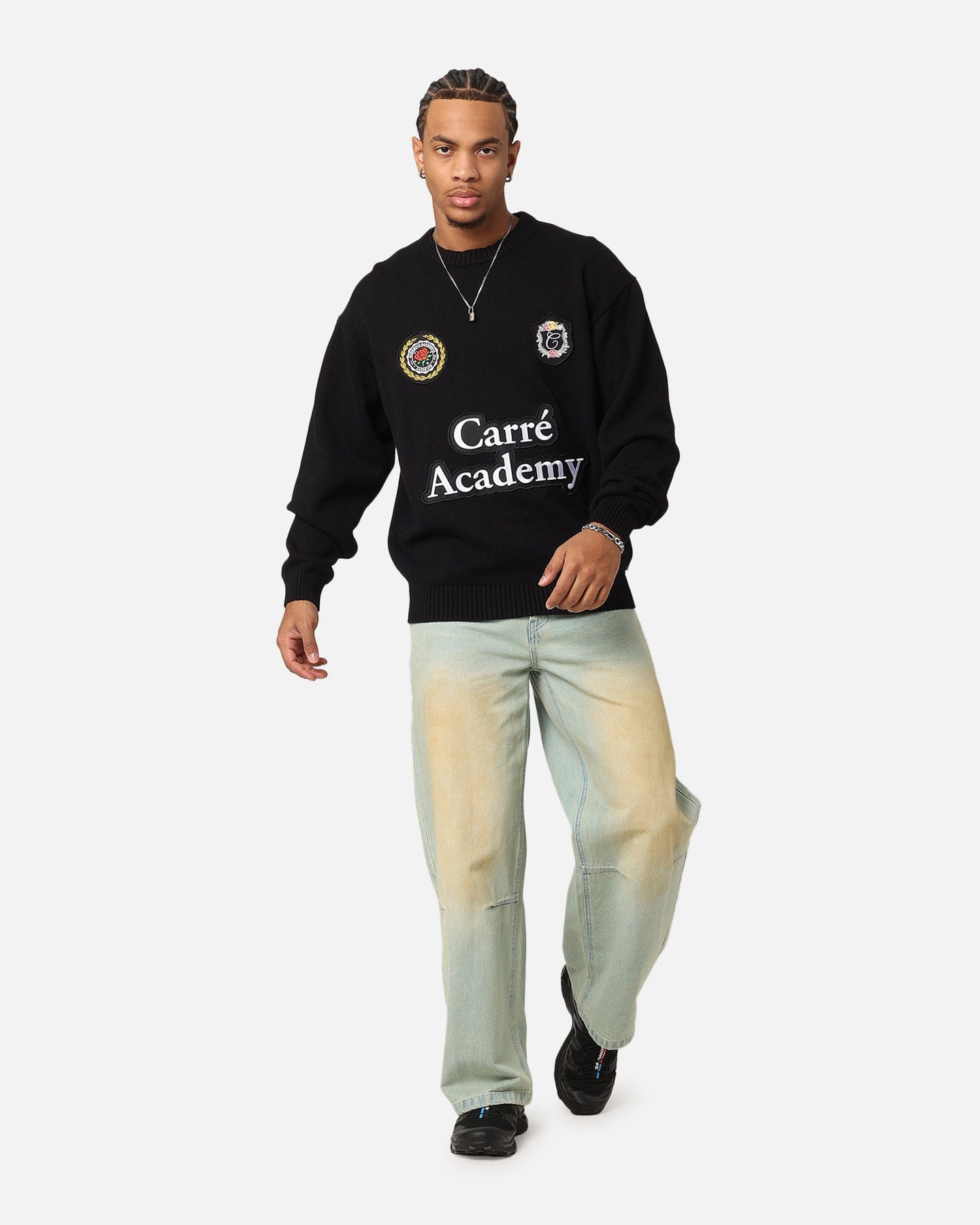 Carre Academy Knitted Sweater Black