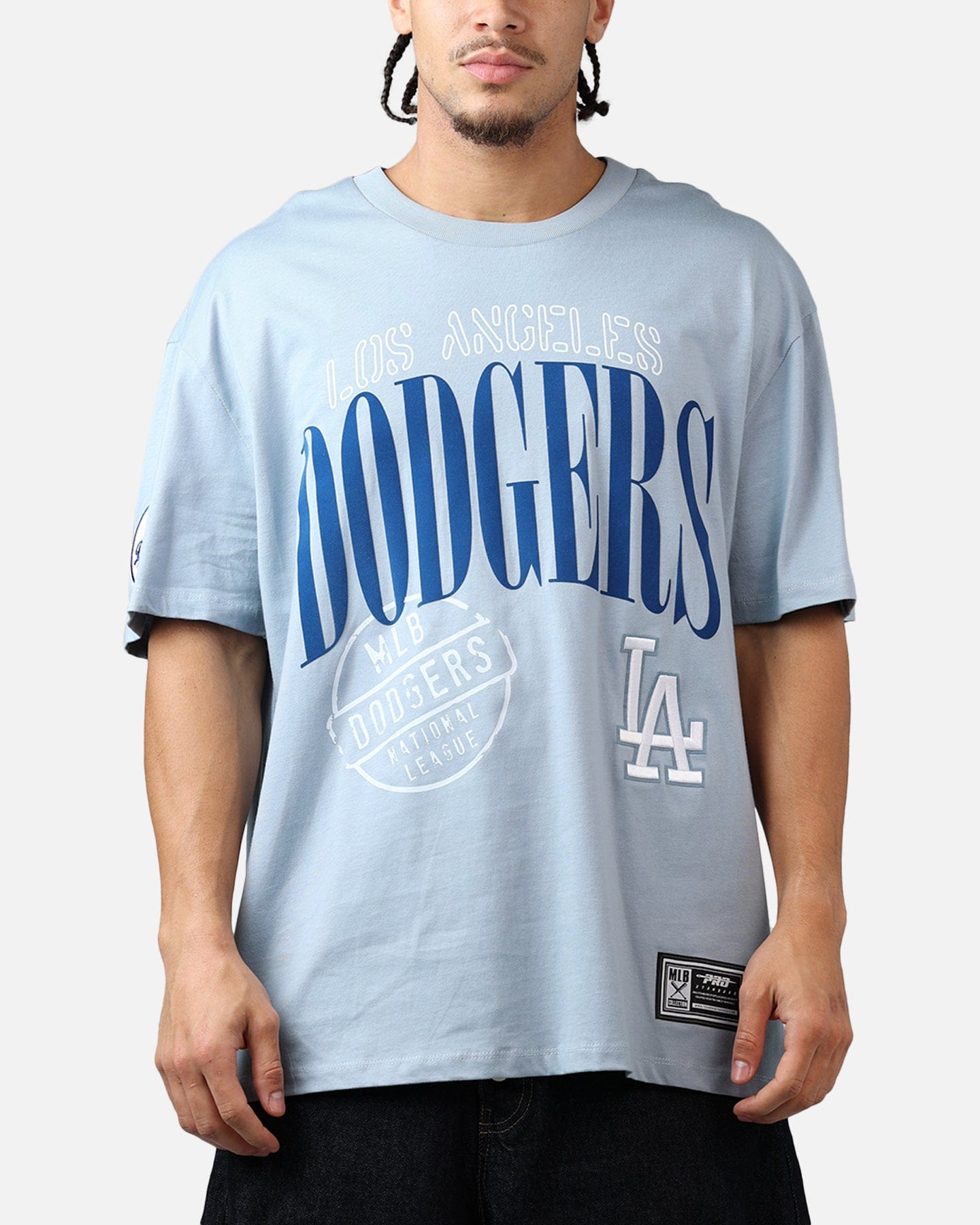Pro Standard Los Angeles Dodgers Stamped T-Shirt Light Blue