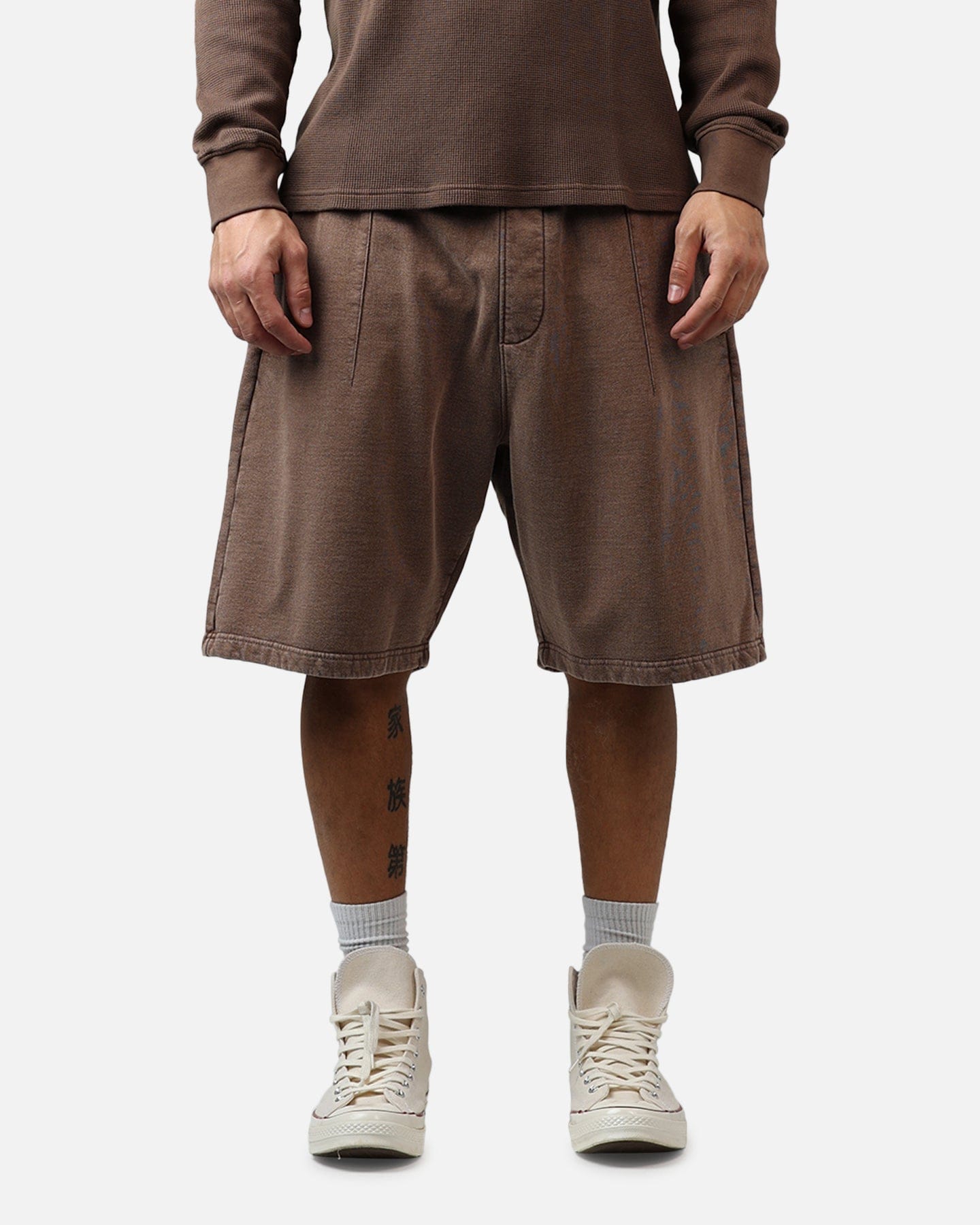 American Thrift Fleece Shorts Washed Brown