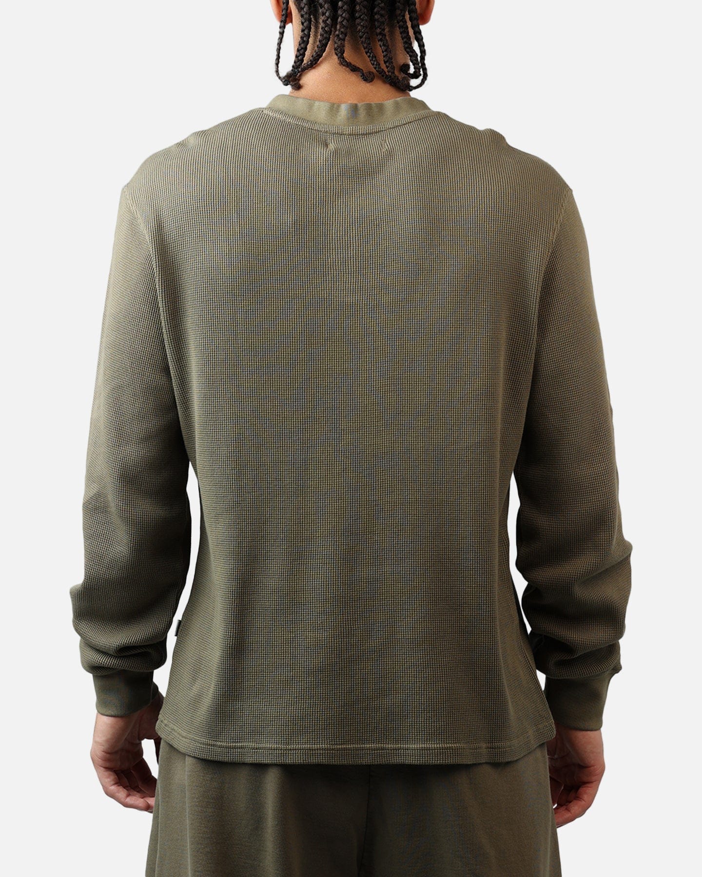 American Thrift Waffle Henley Shirt Washed Olive