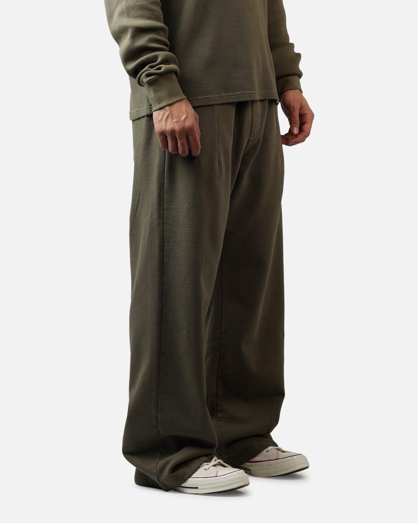 American Thrift Wide Leg Pants Washed Olive