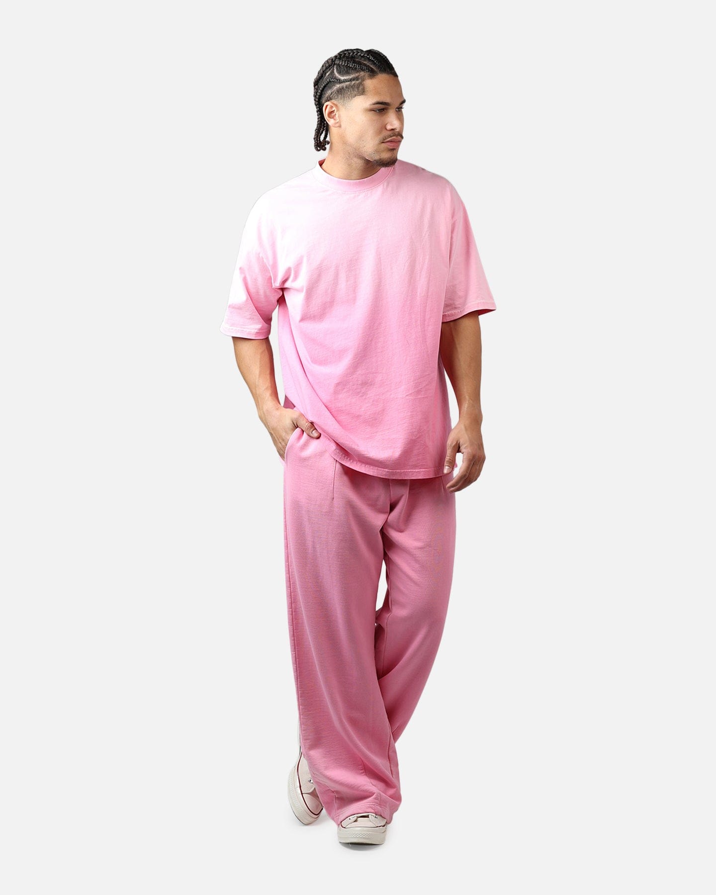 American Thrift Wide Leg Pants Washed Pink