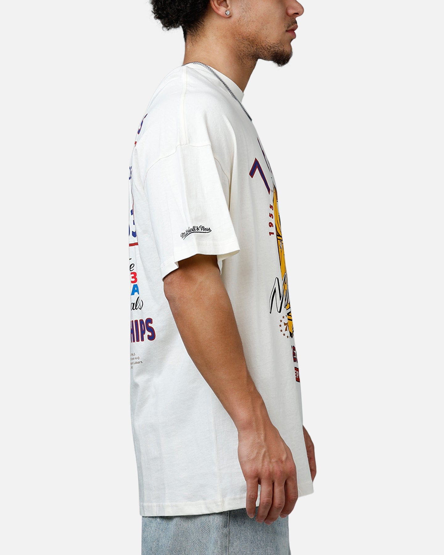 Mitchell & Ness Philadelphia 76ers Championship Report "Champ Pack" T-Shirt Egret