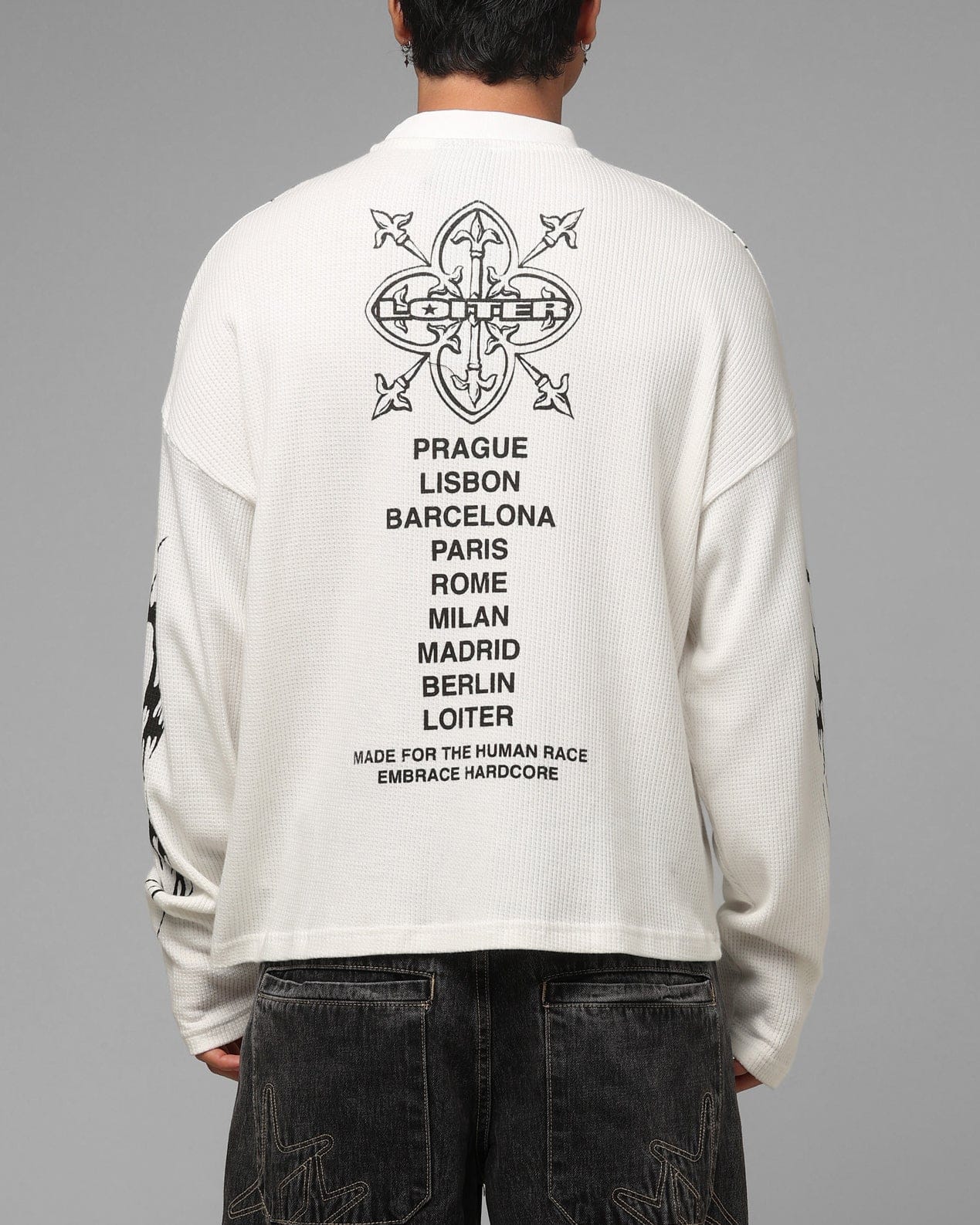 Loiter Cyber Thermal Long Sleeve T-Shirt Off White