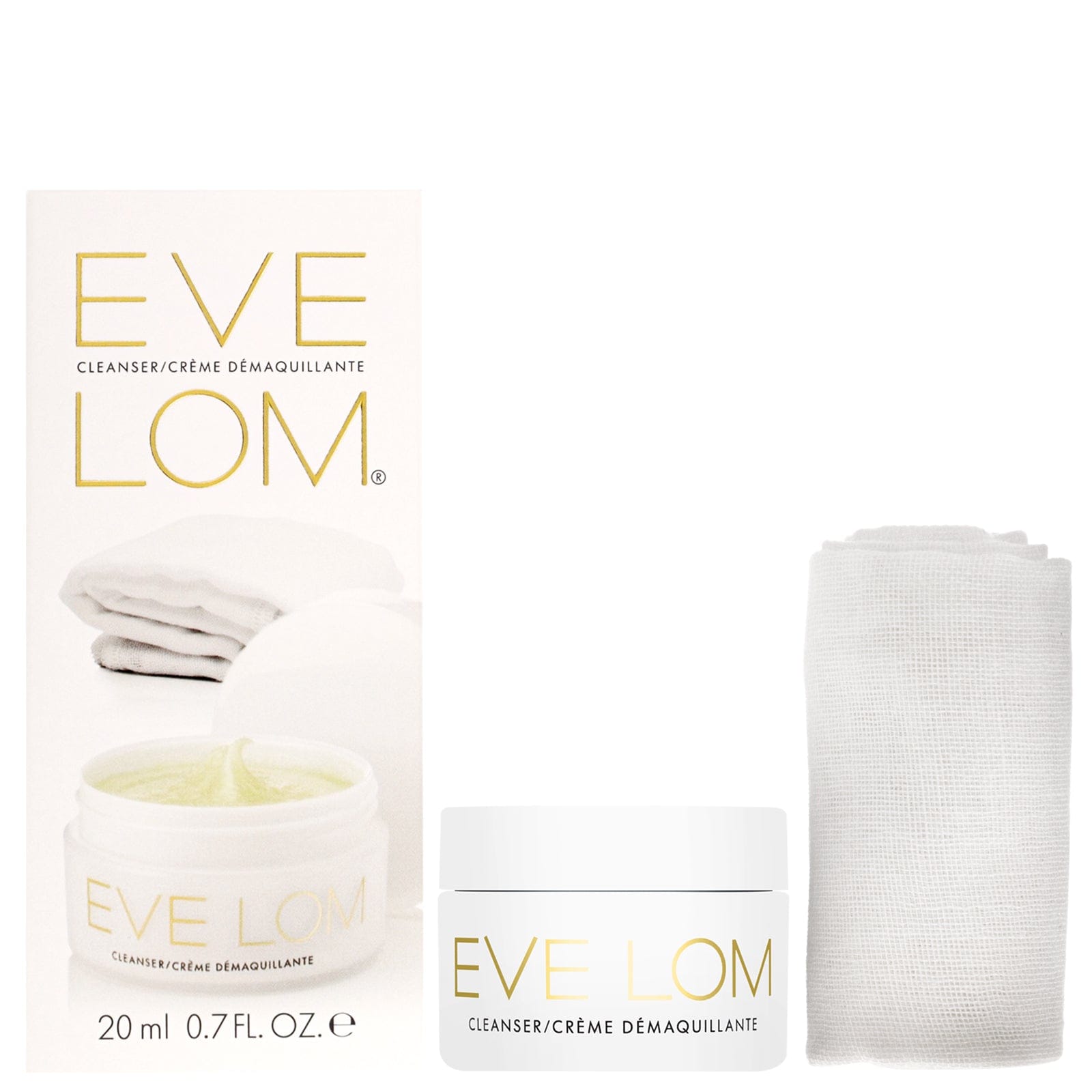 EVE LOM Cleanse Cleanser and Muslin Cloth 20ml
