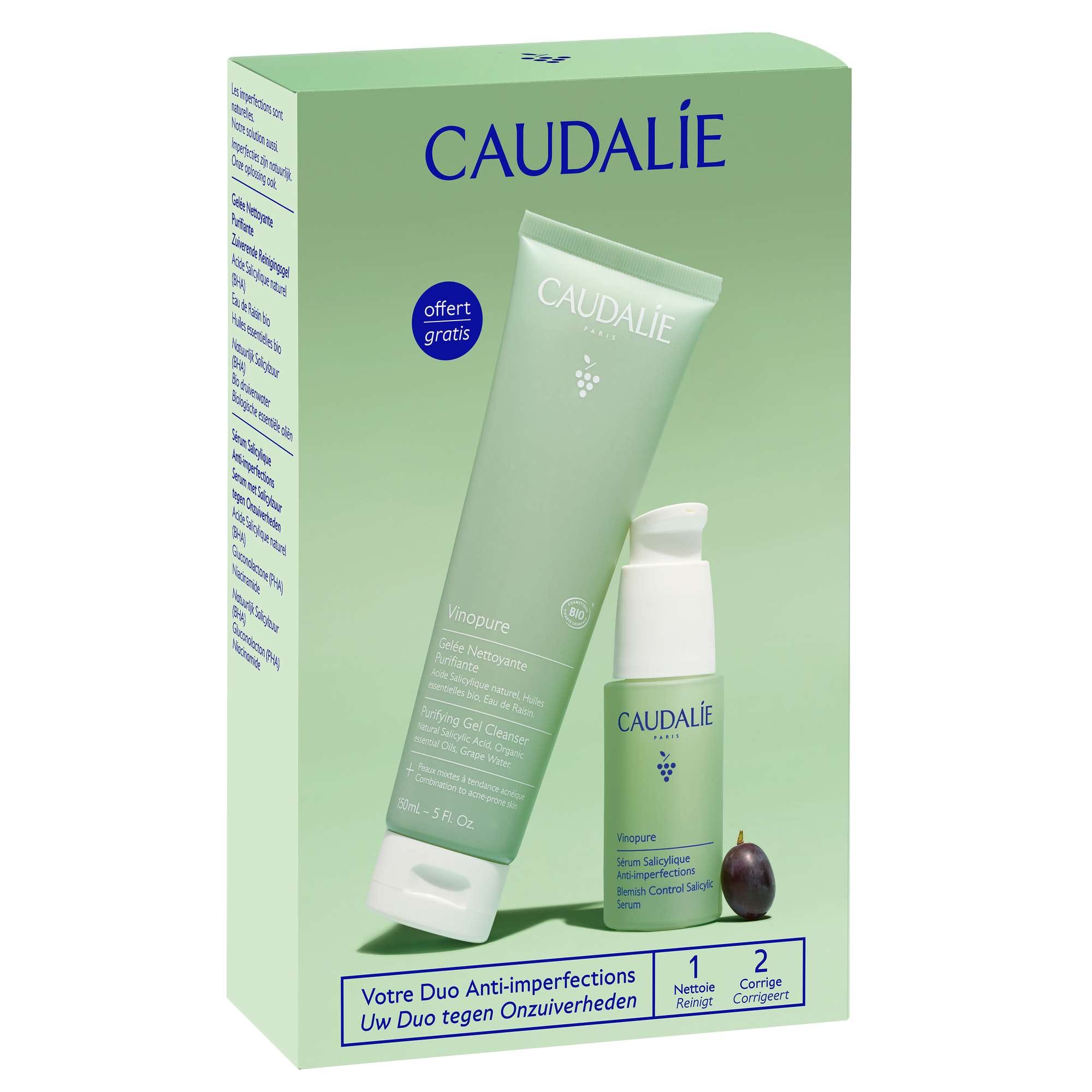 Caudalie Vinopure Serum & Suncare Set (Worth £32)