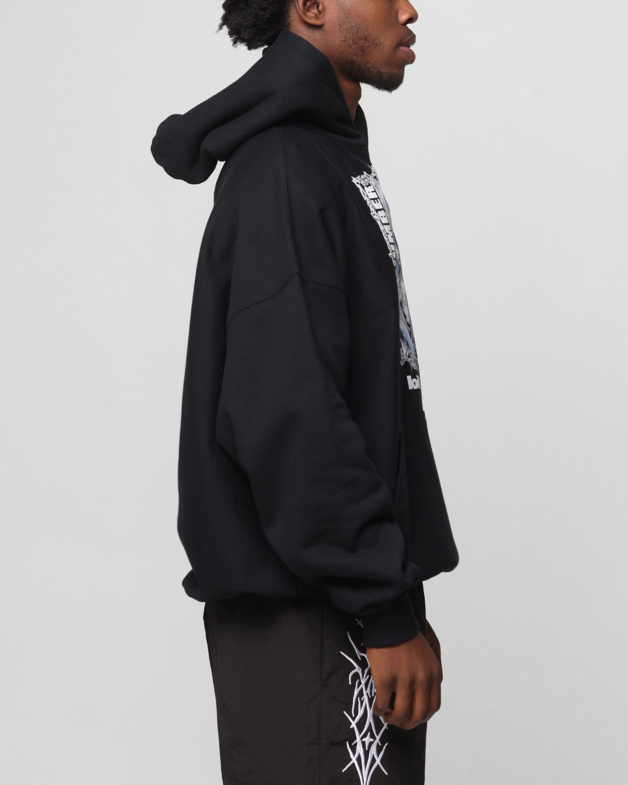 Loiter Angel Number Hoodie Black