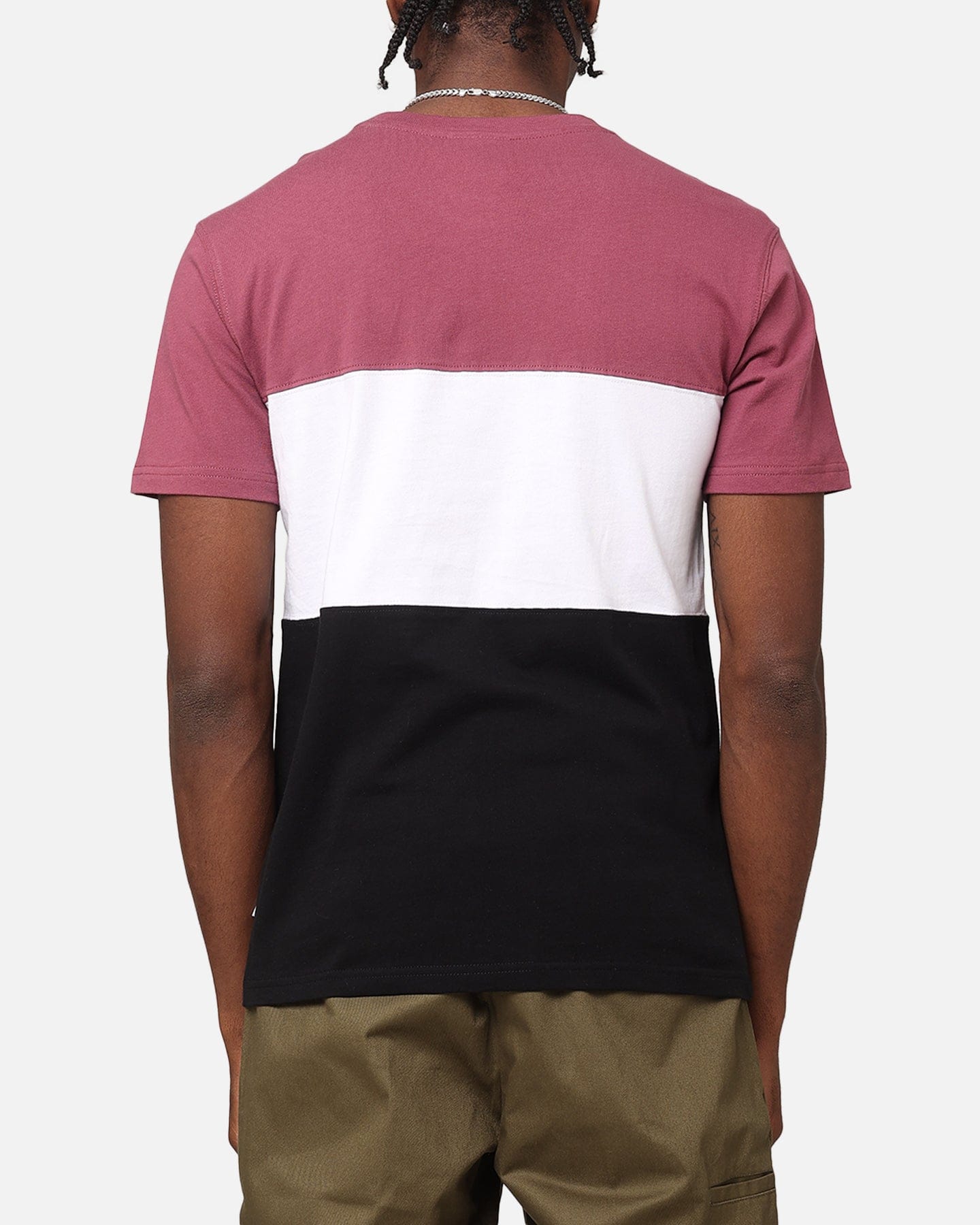 Carre Boost Panel T-Shirt Maroon/White/Black