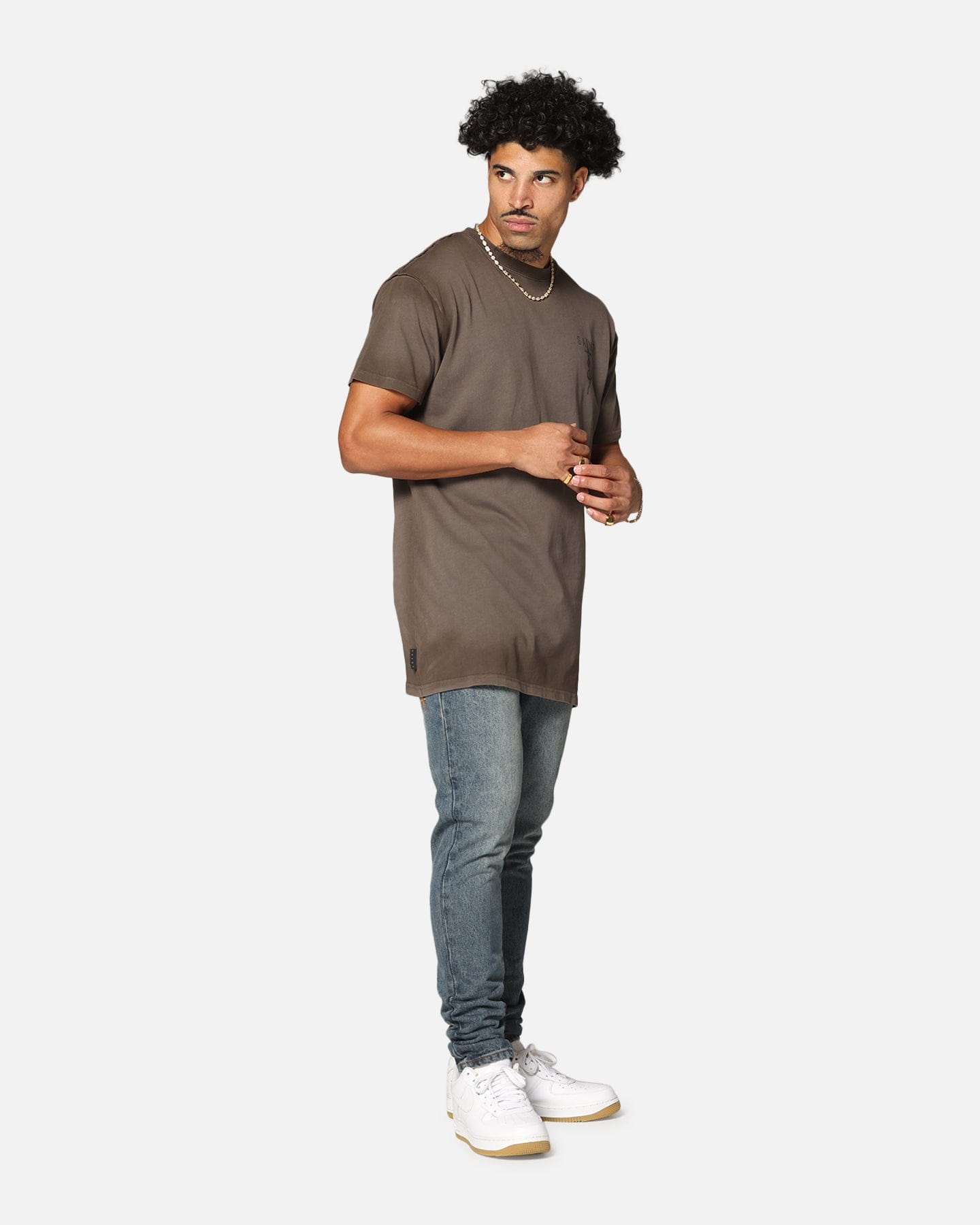 Saint Morta Daggers Lafayette T-Shirt Contrast Brown