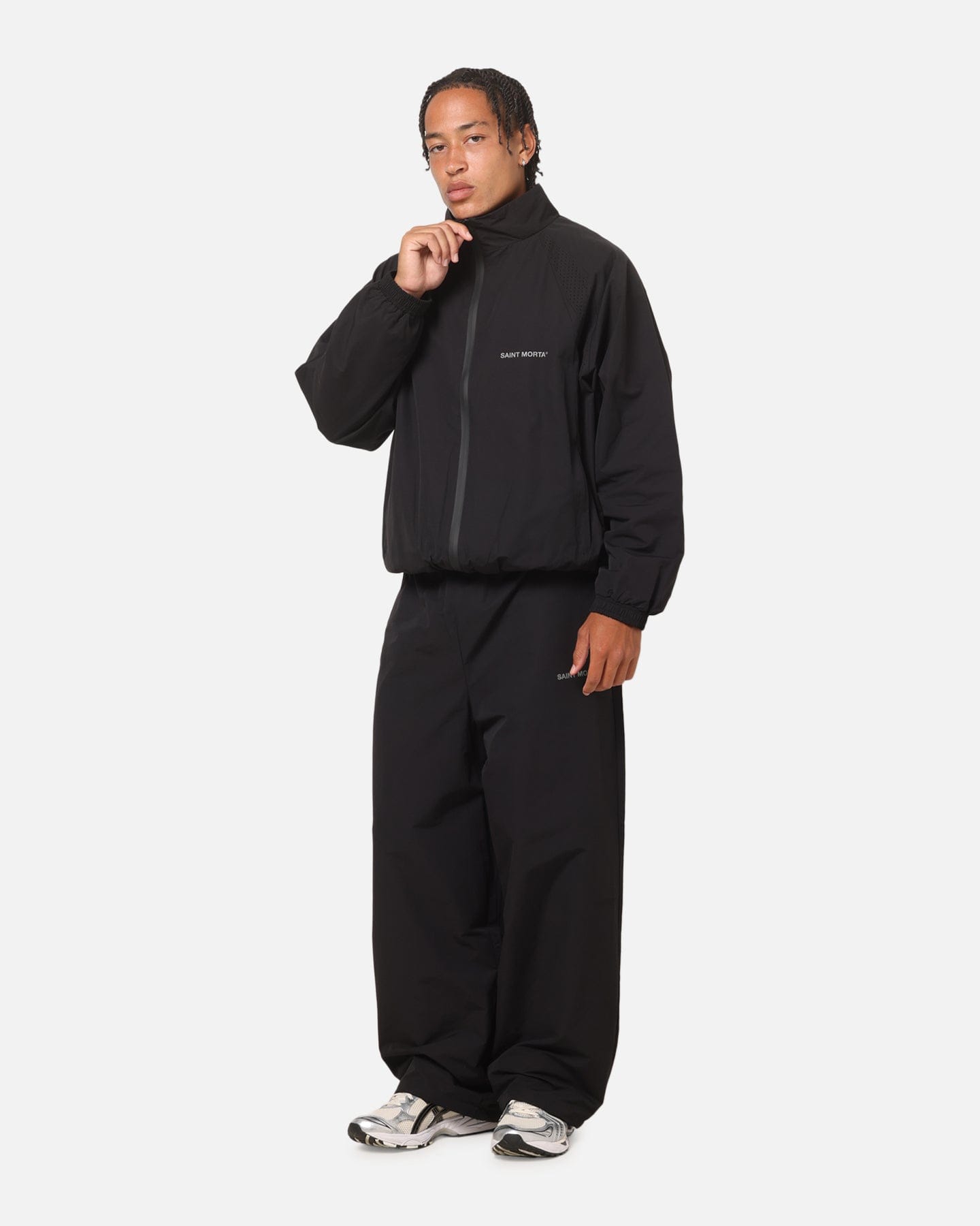 Saint Morta Athltc Windbreaker Jacket Black