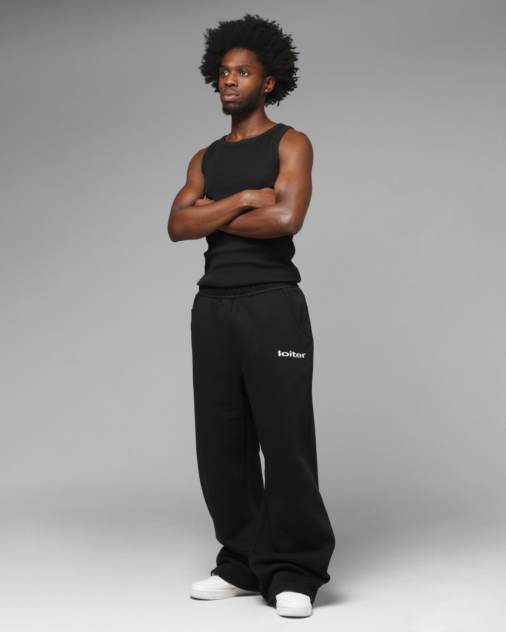 Loiter Premium Hybrid Sweat Pants Black/Camo