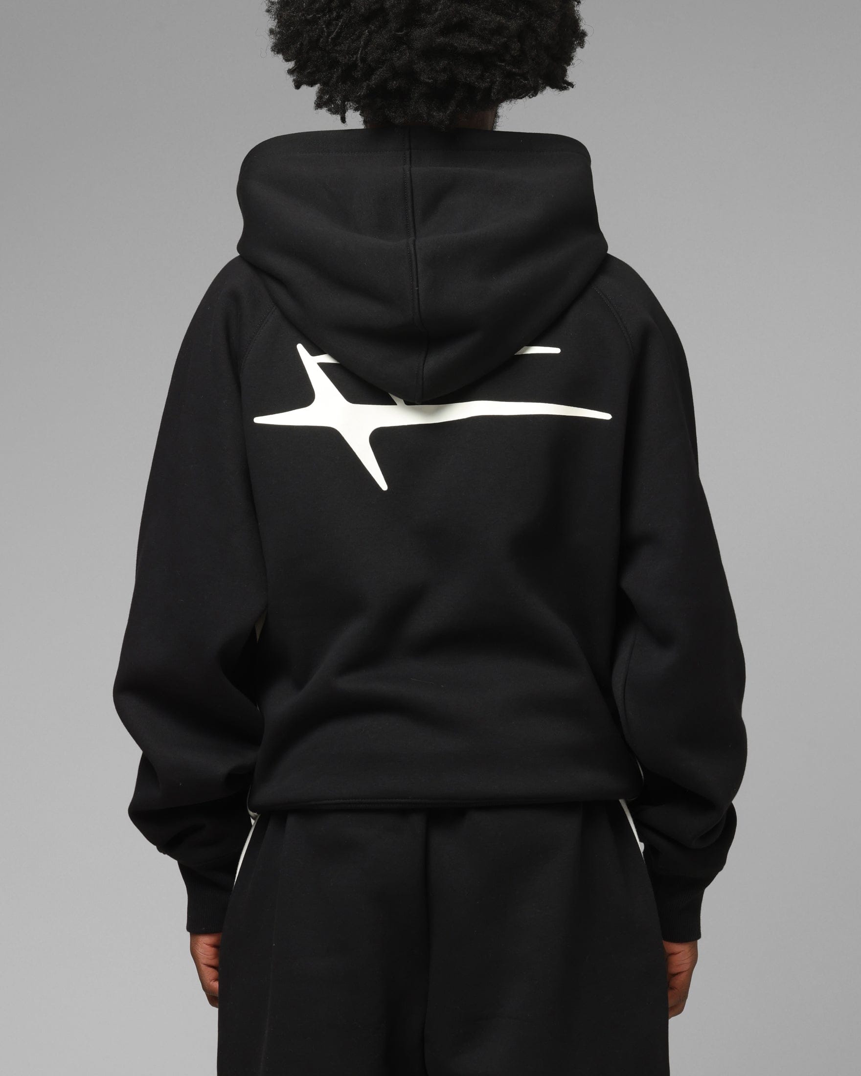 Loiter Jet Stream Zip Hoodie Black/White