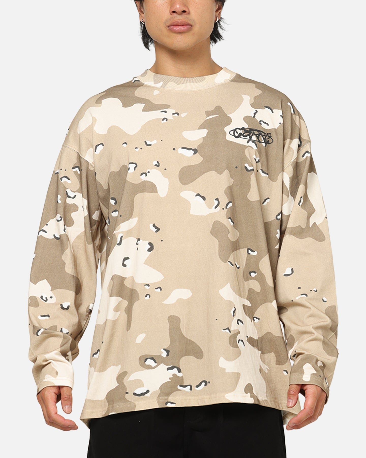 Carre Deserted Long Sleeve T-Shirt Brown Camo