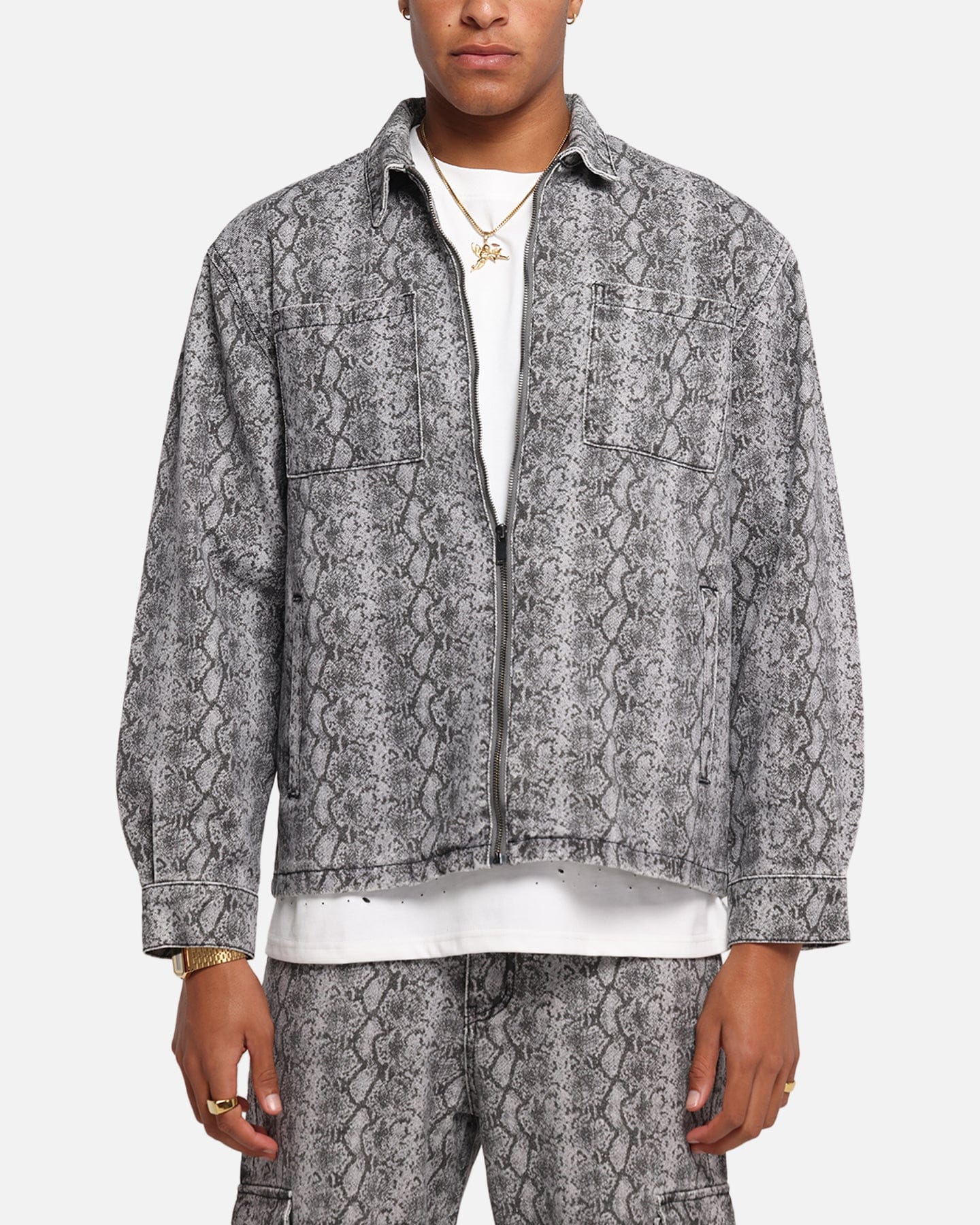 XXIII Snake Skin Jacket Black Snake Print