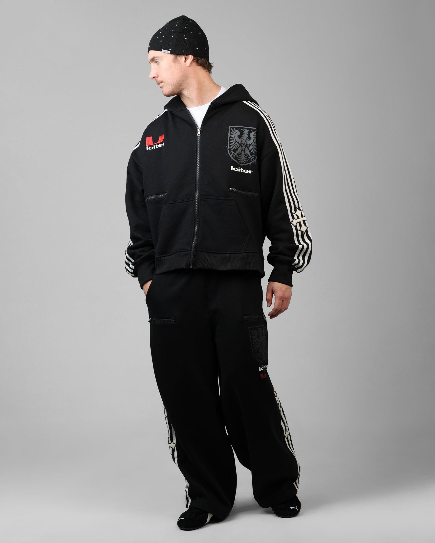 Loiter Imperial Zip Hoodie Black