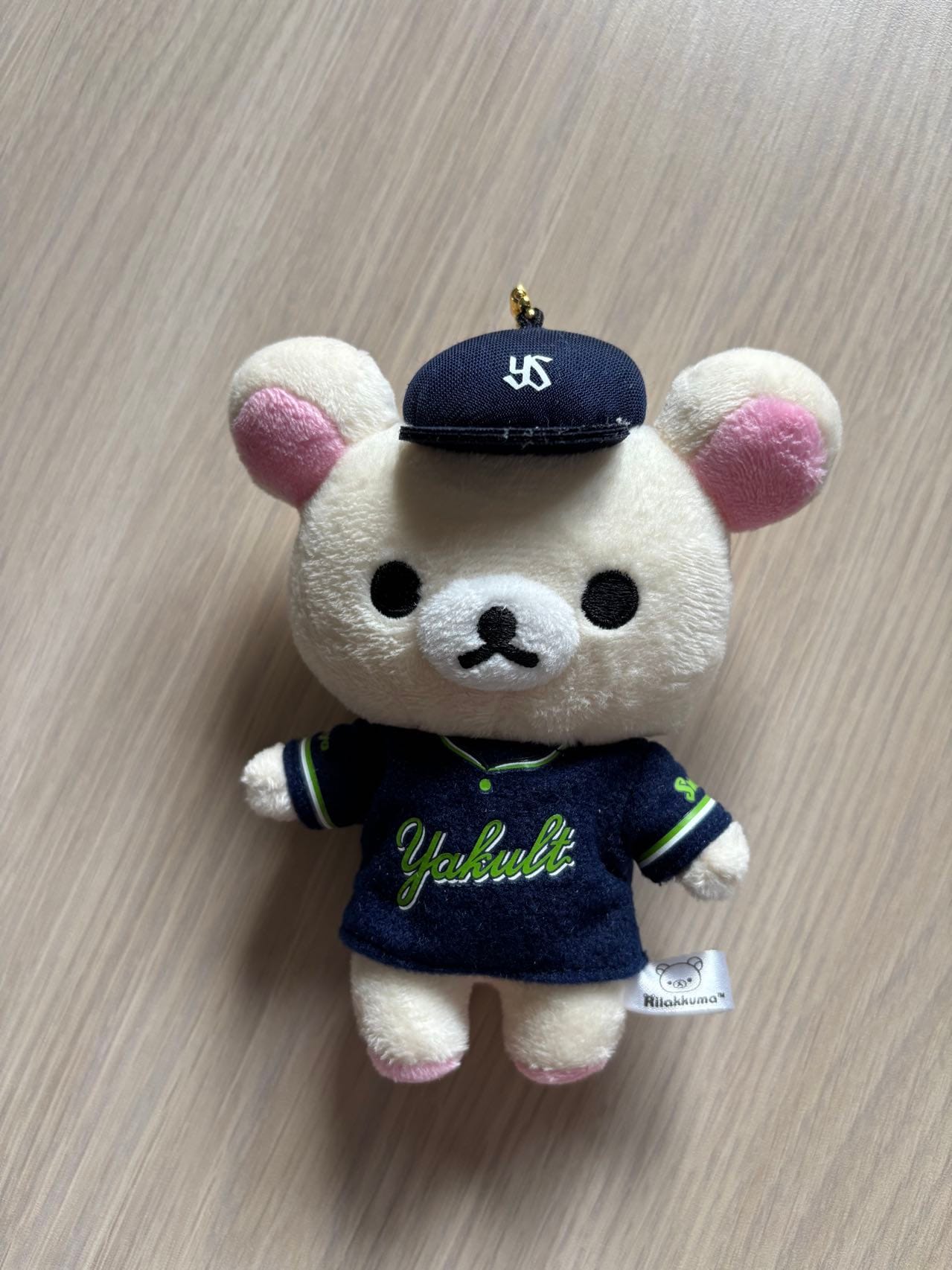 Yan888 Rilakkuma 5.25" Tokyo Yakult Swallows Plush Bear Keychain - San-X