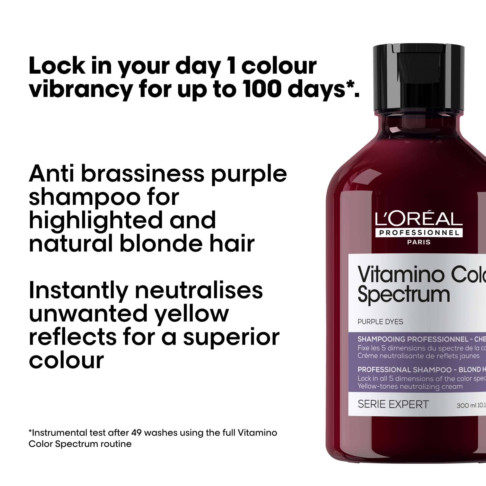 L'Oréal Professionnel Vitamino Color Spectrum Purple Tinted Shampoo for Blonde Coloured Hair 300ml