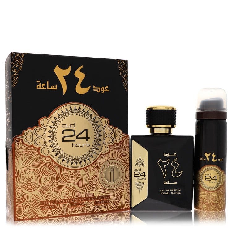 Al Zaafaran Ard Al Zaafaran Oud 24 Hours Cologne By Al Zaafaran Eau De Parfum Spray + 1.7oz Perfumed Spray (Unisex)