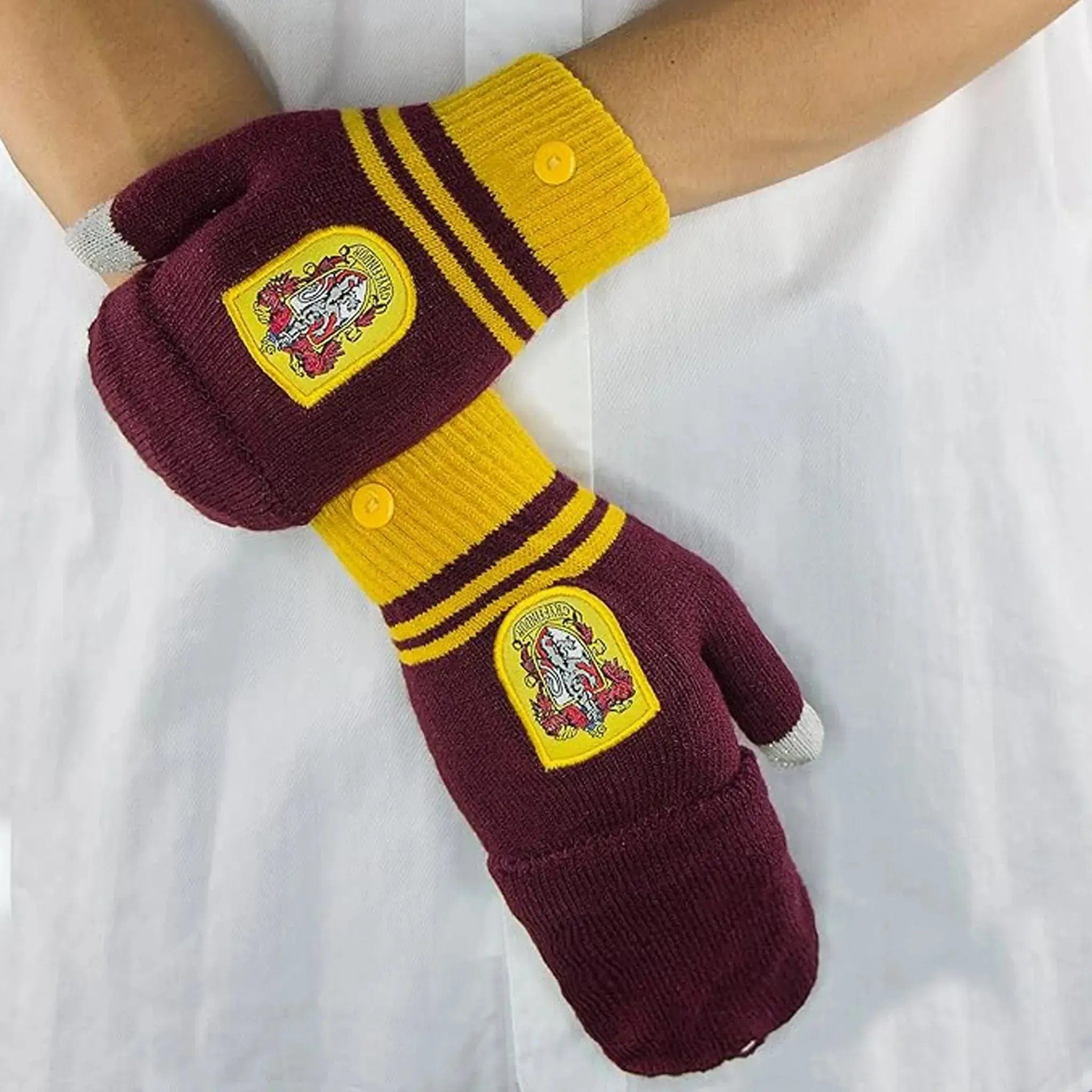Cinereplicas Harry Potter [Wizarding World] - Gryffindor Fingerless Gloves (Maroon) - Cinereplicas