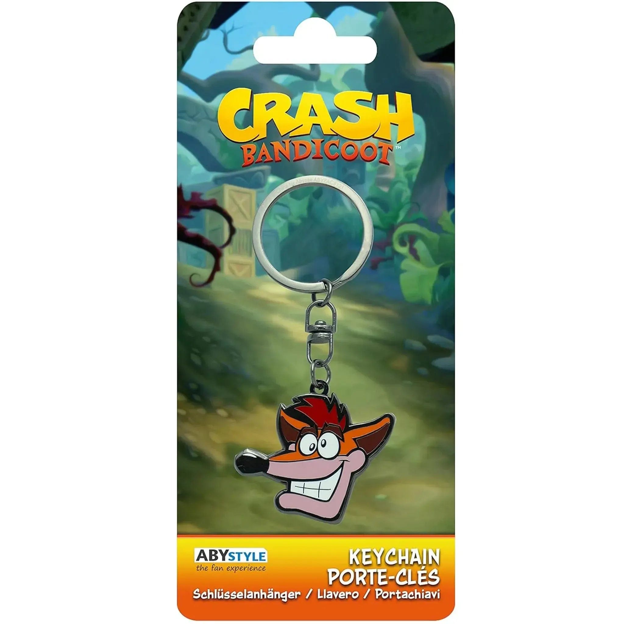 ABYstyle Crash Bandicoot - Crash Face Metal Keychain - ABYstyle