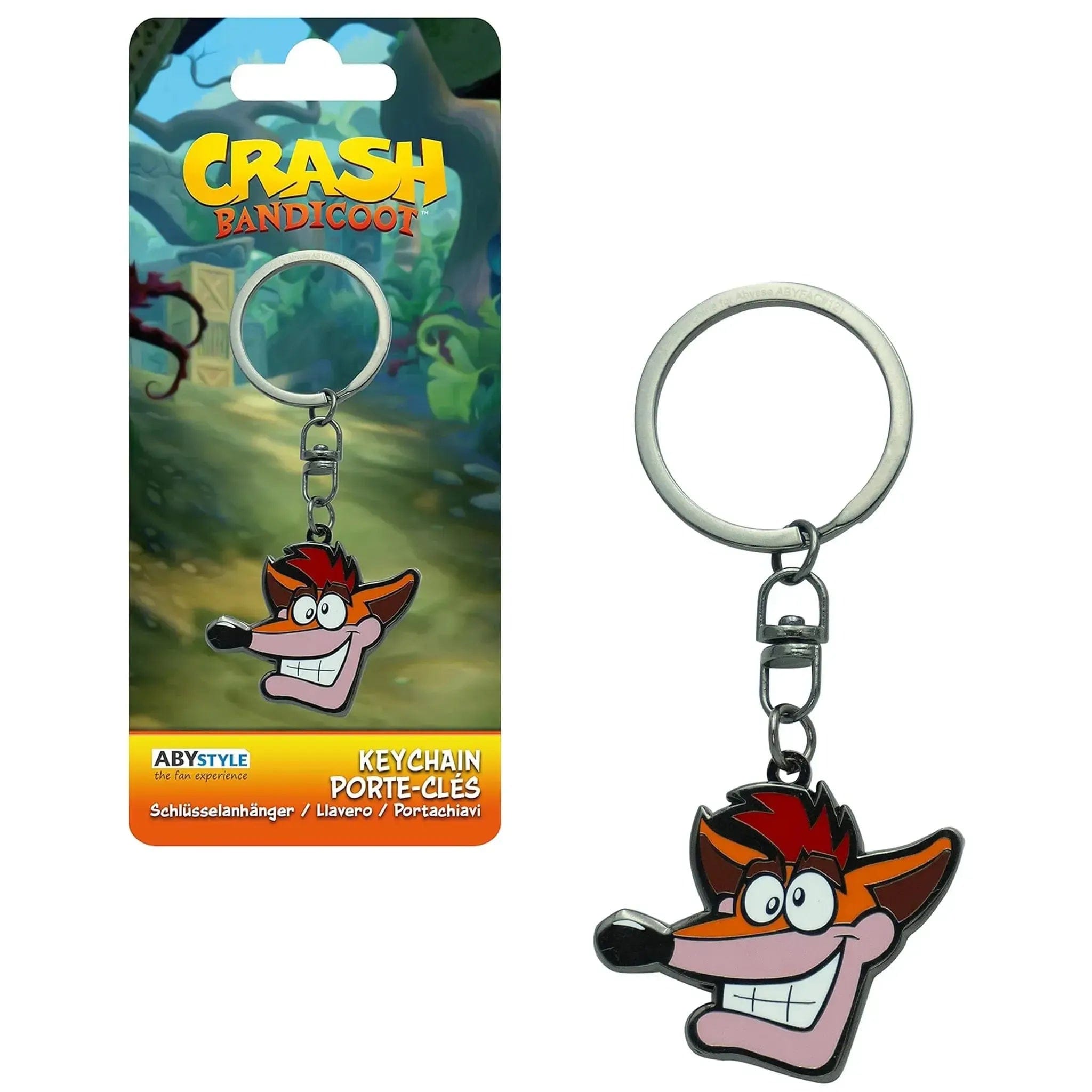 ABYstyle Crash Bandicoot - Crash Face Metal Keychain - ABYstyle